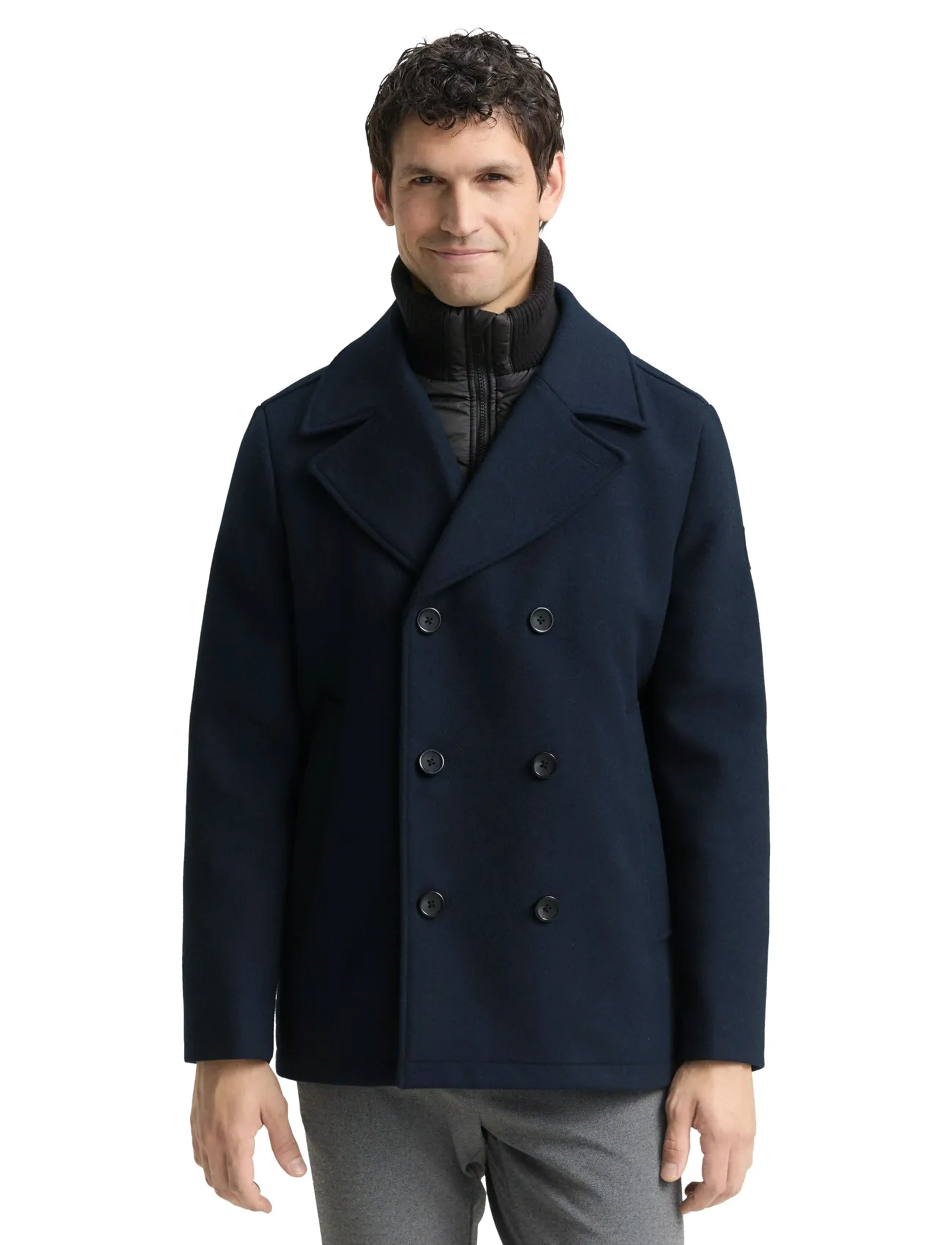 Tom Tailor - wool caban with insert - ullrockar - sky captain blue - 3