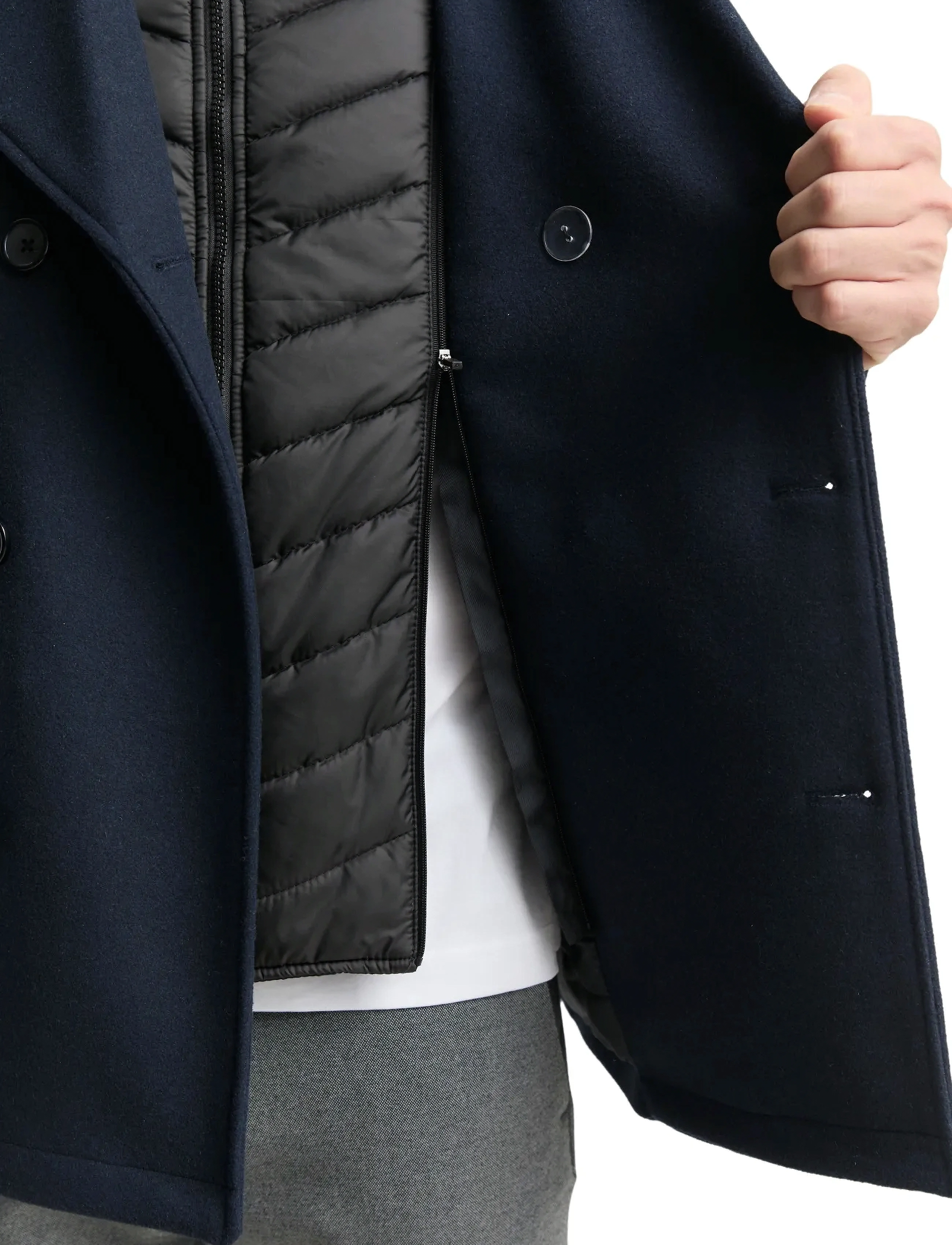 Tom Tailor - wool caban with insert - ullrockar - sky captain blue - 4