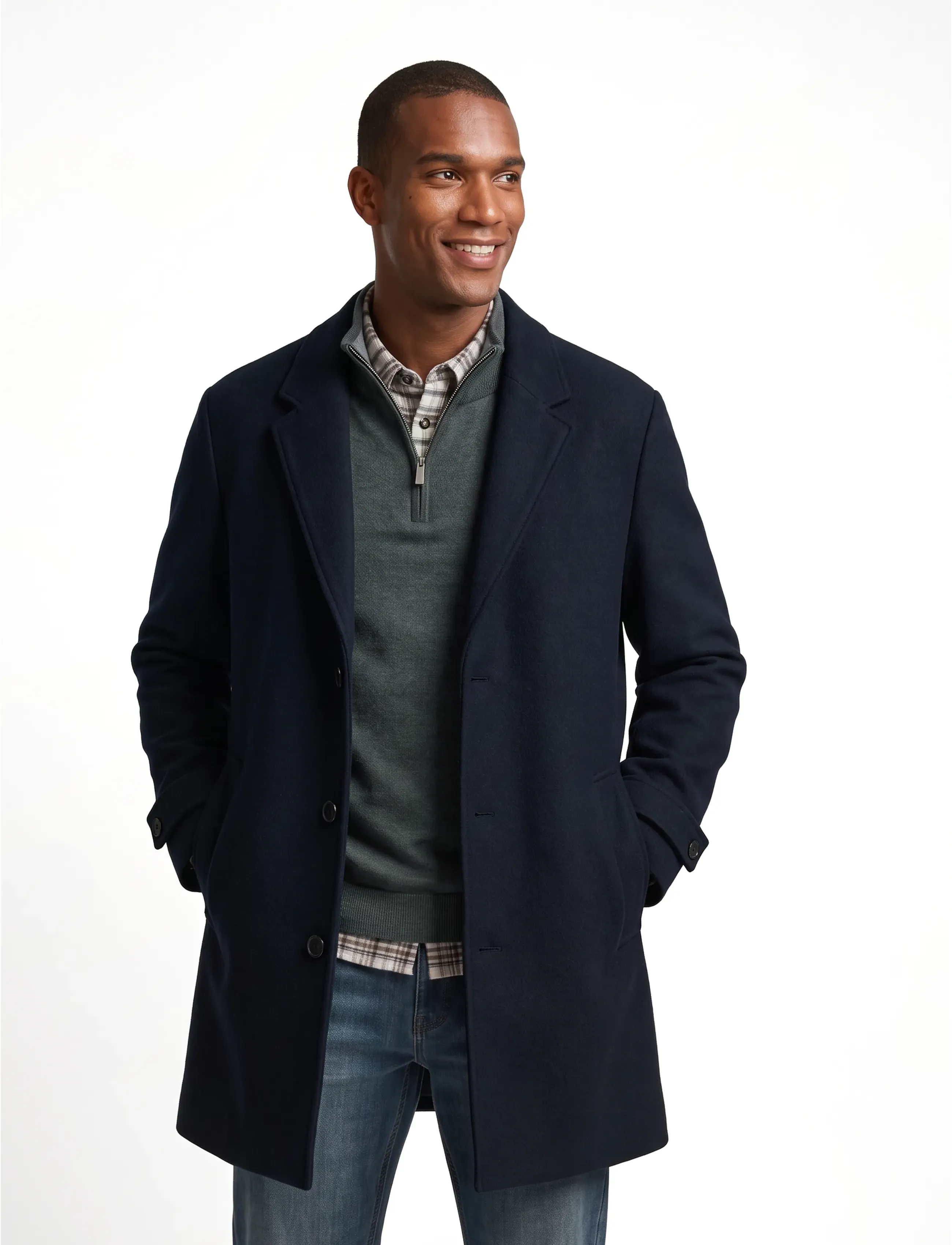 Tom Tailor classic wool coat - Mantlid - SKY CAPTAIN BLUE / navy