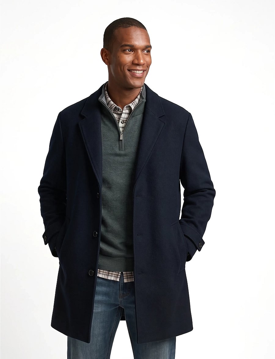 Tom Tailor - classic wool coat - winterjacken - sky captain blue - 0