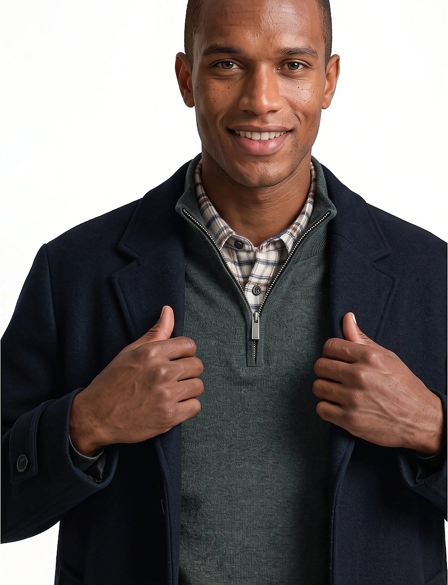 Tom Tailor - classic wool coat - winterjacken - sky captain blue - 4