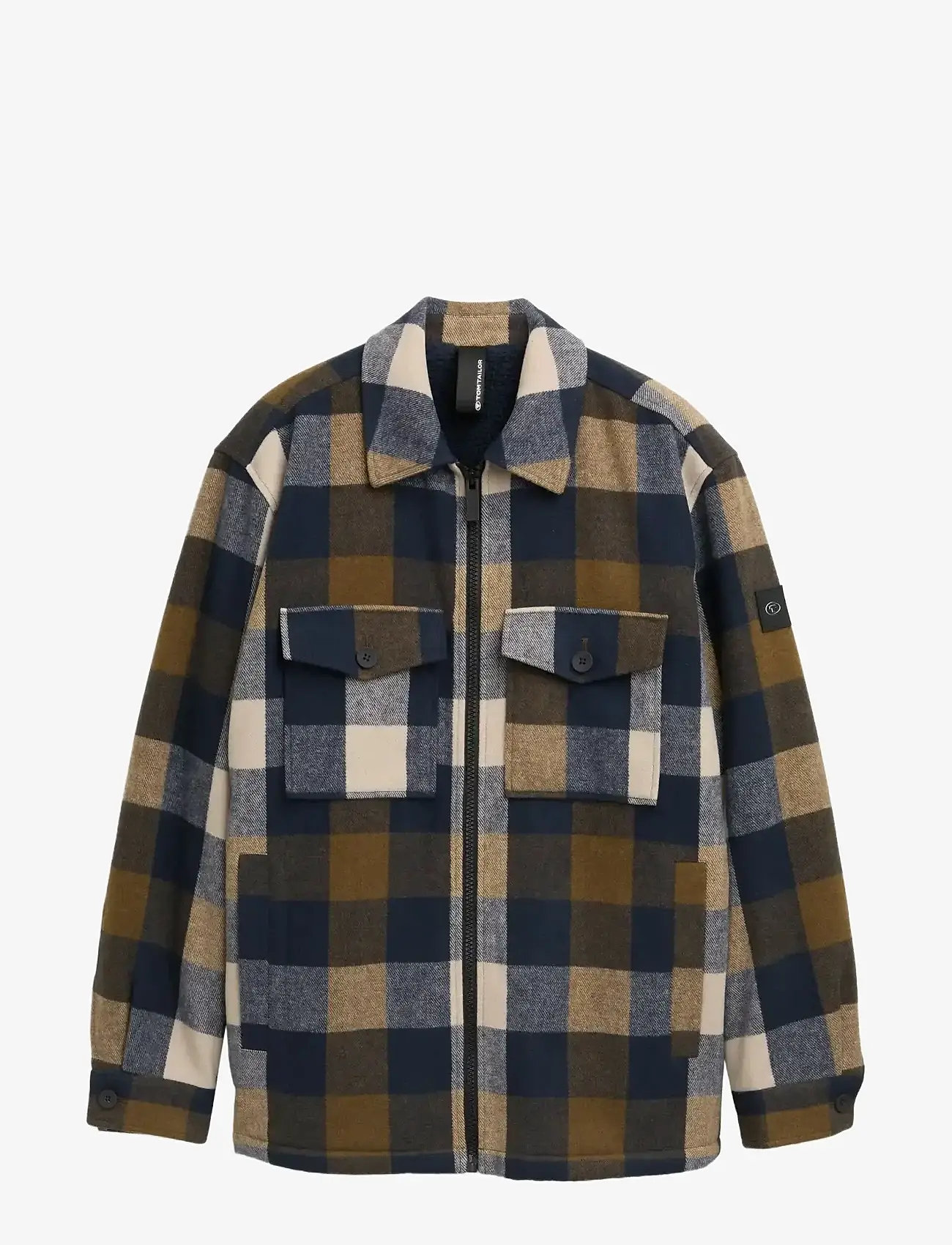 Tom Tailor - wool shirt jacket - jacken - brown navy check - 1