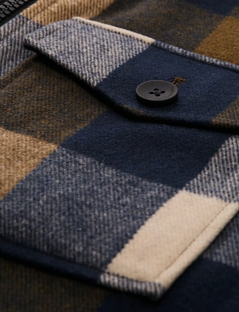 Tom Tailor - wool shirt jacket - jacken - brown navy check - 5