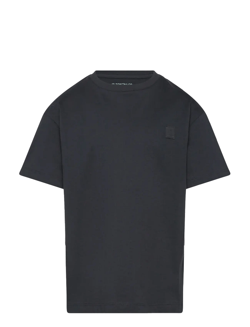Tom Tailor - oversize basic t-shirt - kortærmede t-shirts - heavy black - 0