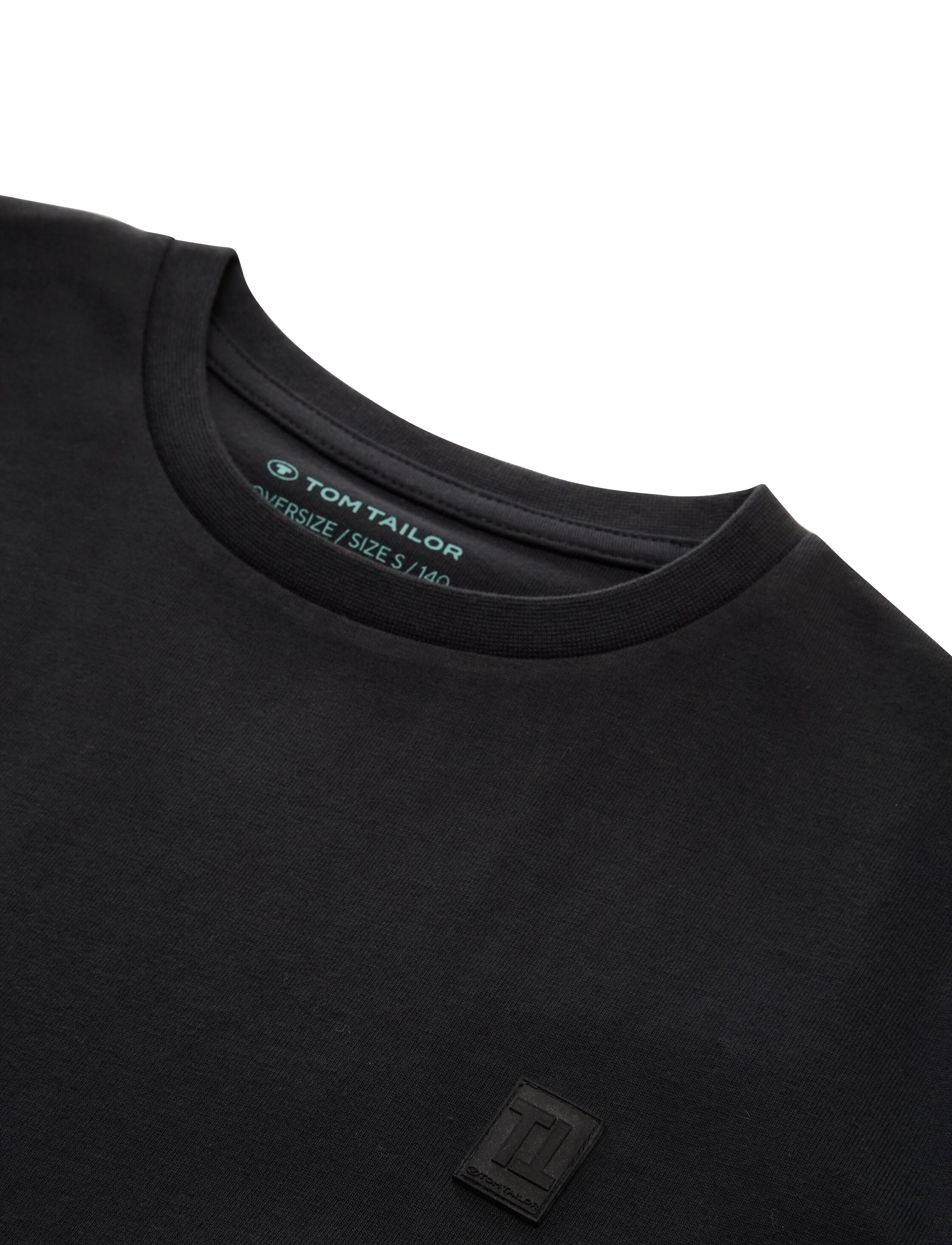 Tom Tailor - oversize basic t-shirt - t-shirts - heavy black - 2