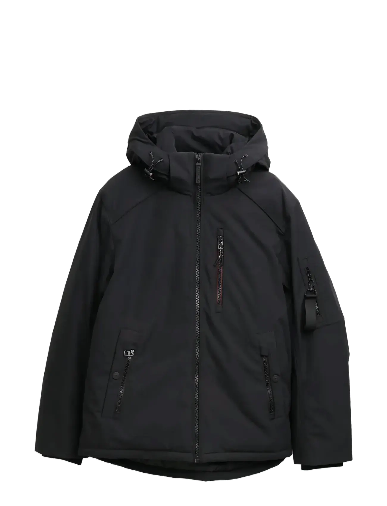 Tom Tailor padded jacket with hood - Parkas - BLACK / black