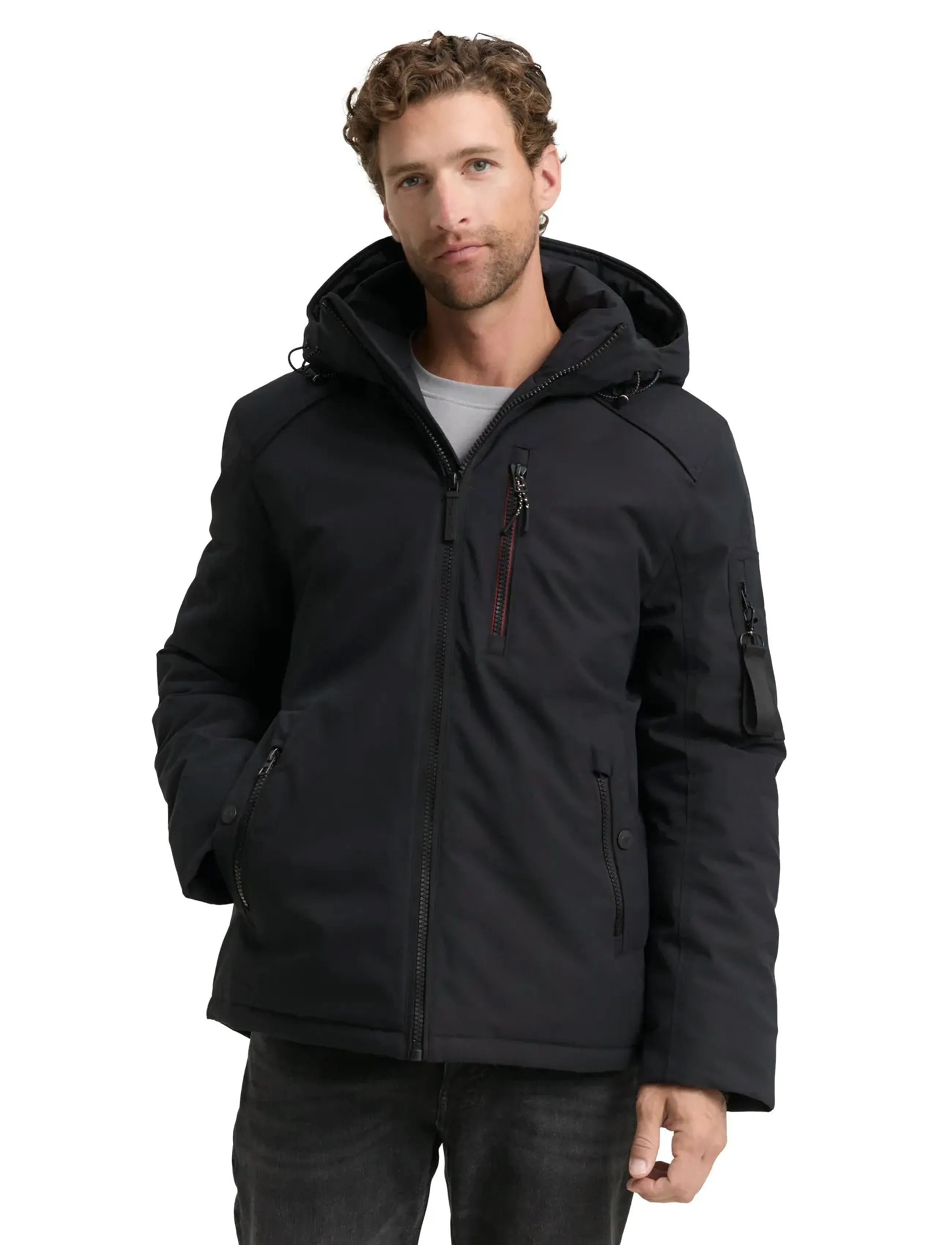 Tom Tailor - padded jacket with hood - winterjacken - black - 3