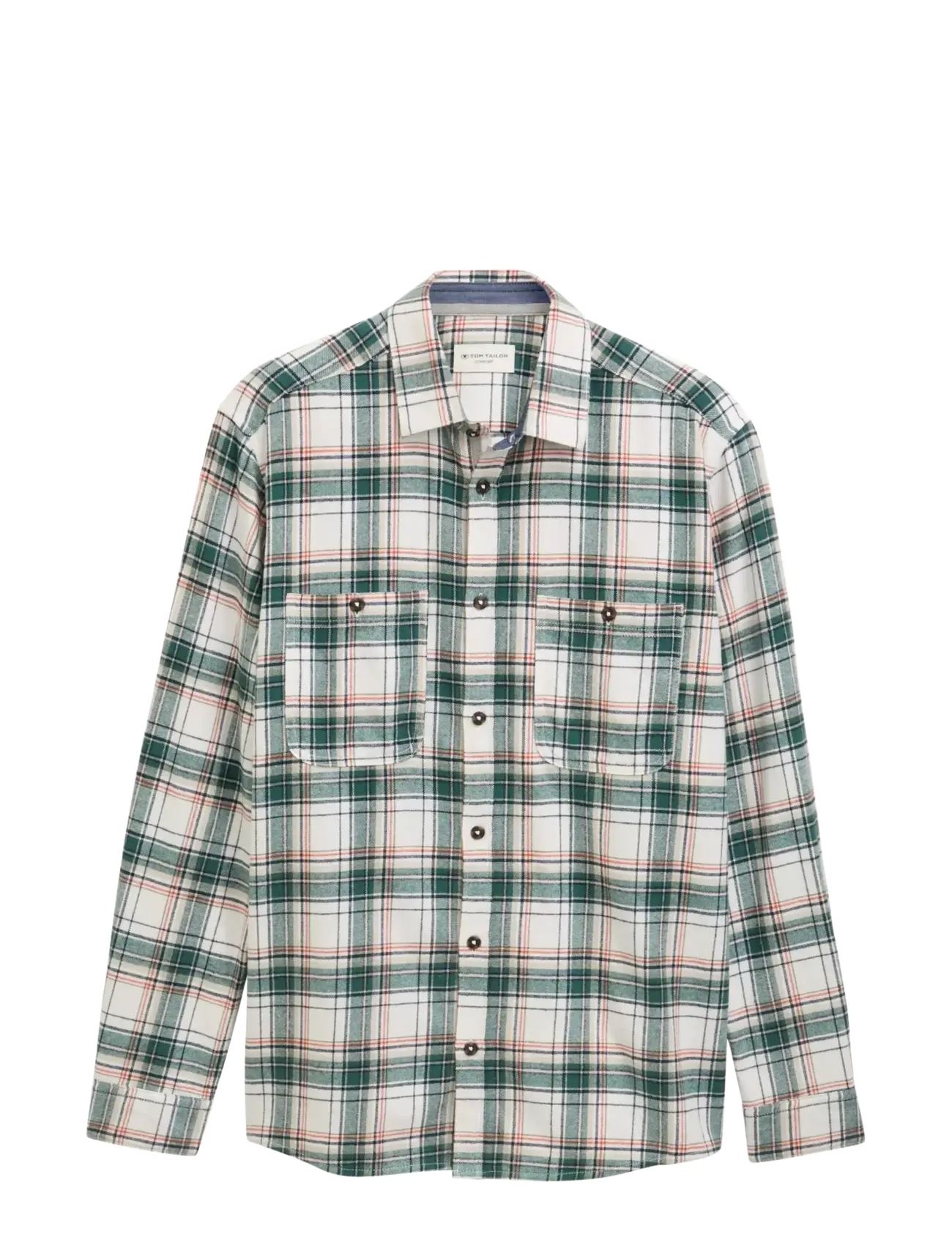 comfort checked shirt - OFF WHITE MULTICOLOR CHECK