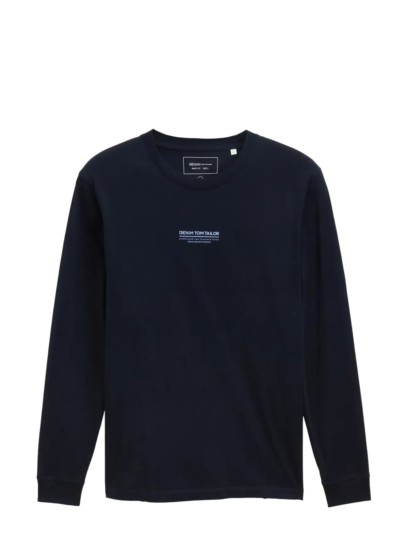Tom Tailor printed longsleeve - T-Shirts - SKY CAPTAIN BLUE / navy