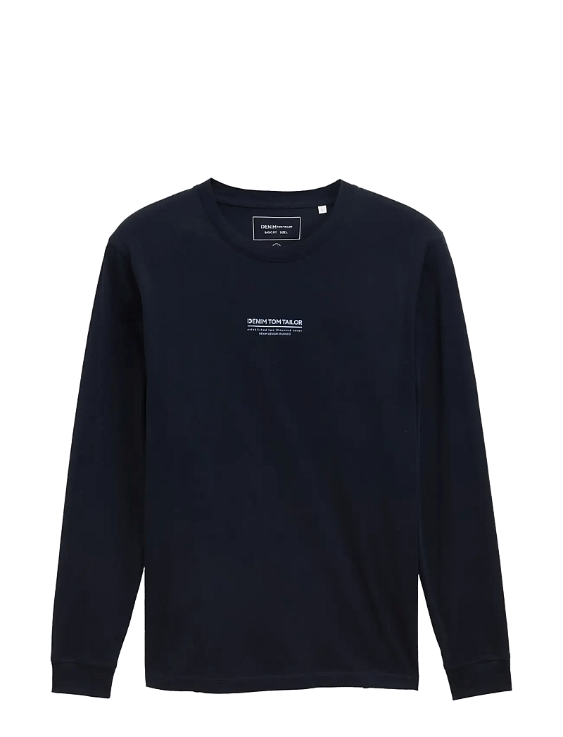 Tom Tailor - printed longsleeve - långärmade t-shirts - sky captain blue - 1