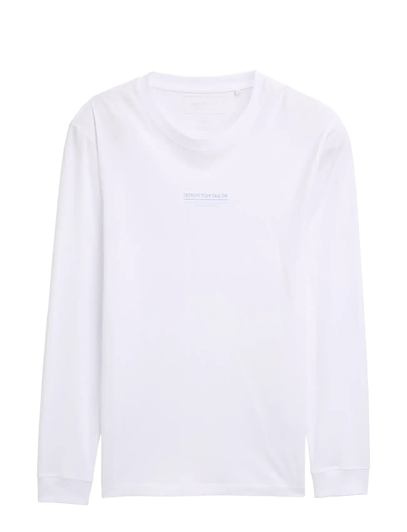 Tom Tailor - printed longsleeve - långärmade t-shirts - white - 1