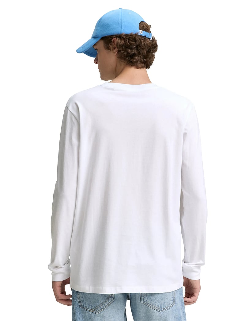 Tom Tailor - printed longsleeve - långärmade t-shirts - white - 2