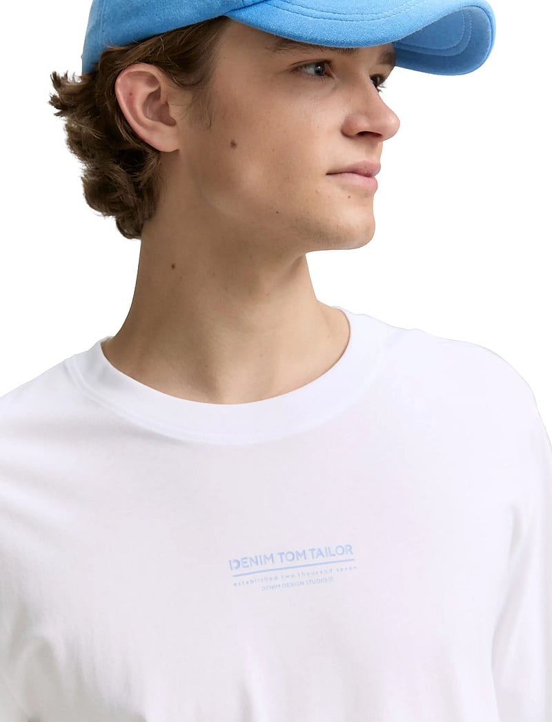 Tom Tailor - printed longsleeve - långärmade t-shirts - white - 4