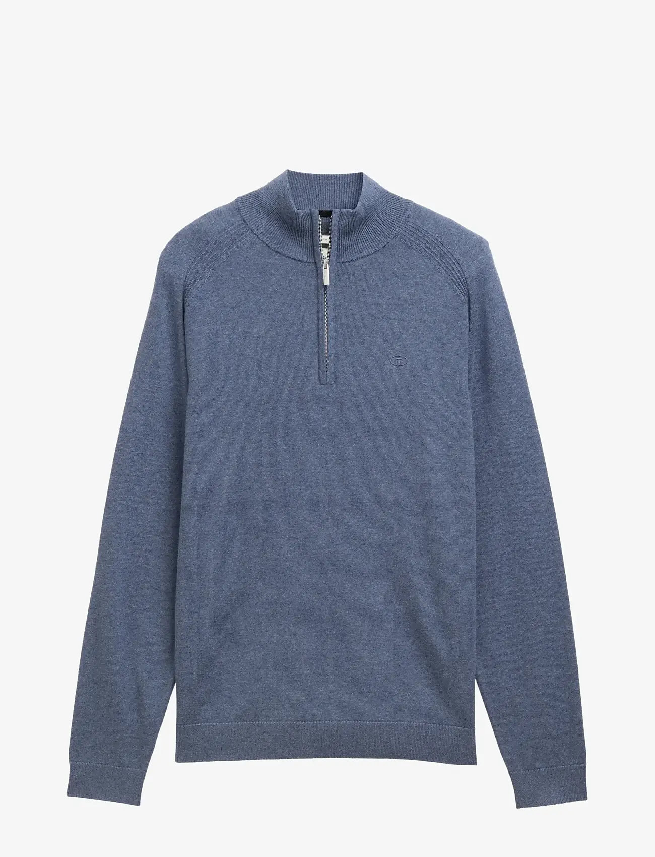 Tom Tailor - basic knit troyer - half zip-tröjor - vintage indigo blue melange - 1