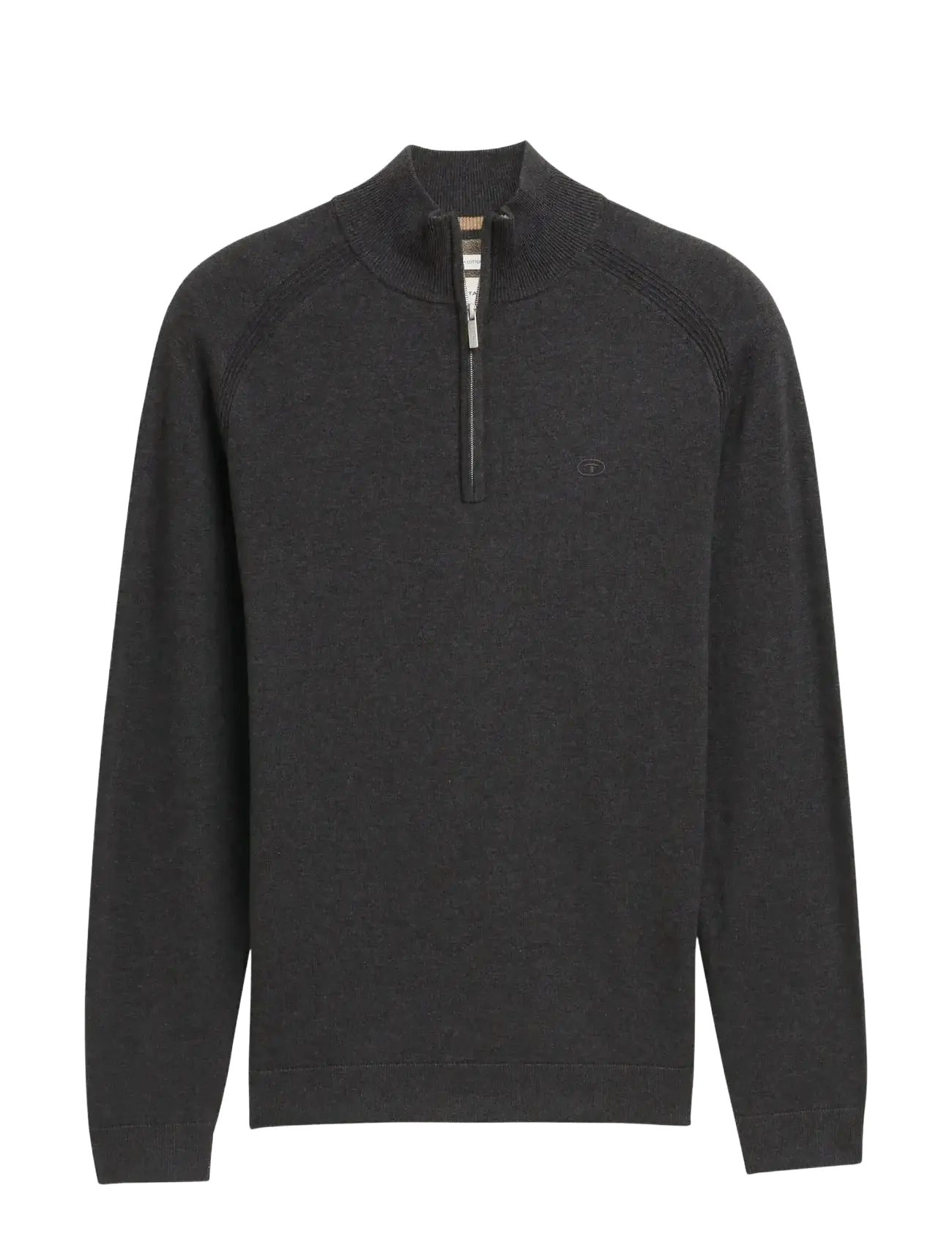 TOM TAILOR Basic Knit Troyer Grau - M - Herren