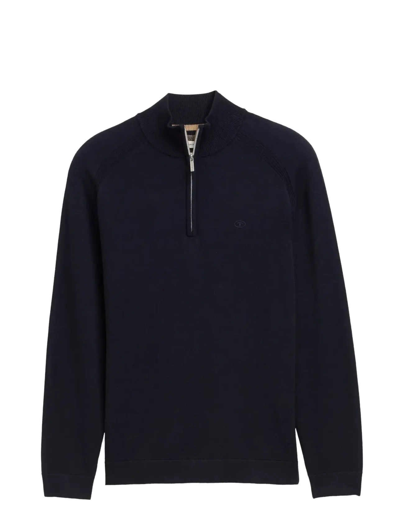 basic knit troyer - KNITTED NAVY MELANGE