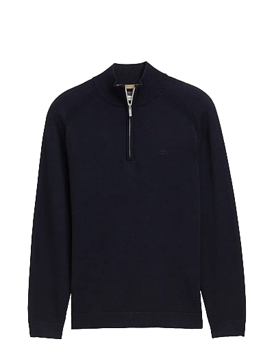 Basic Knit Troyer - Half Zip-TrøJer