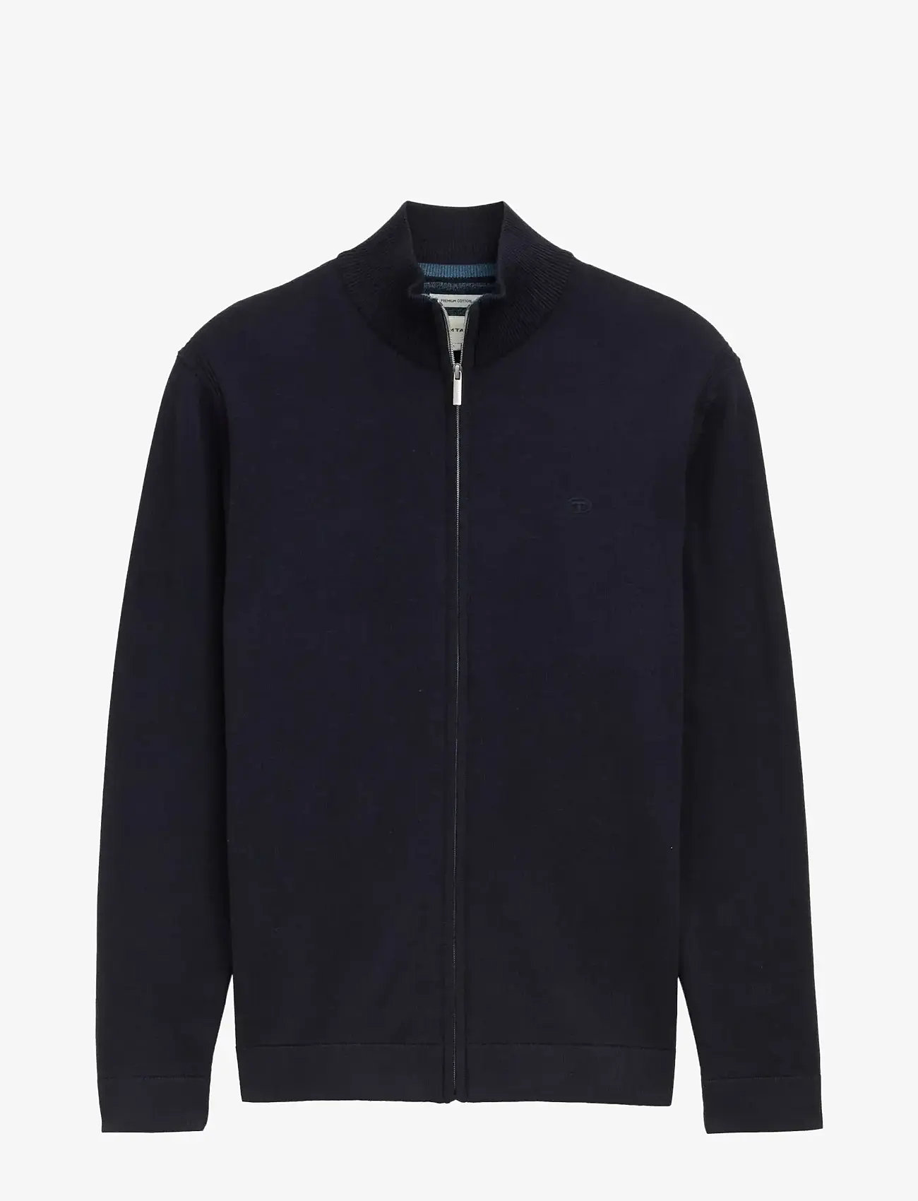 Tom Tailor - basic knit jacket - höstkläder - knitted navy melange - 0