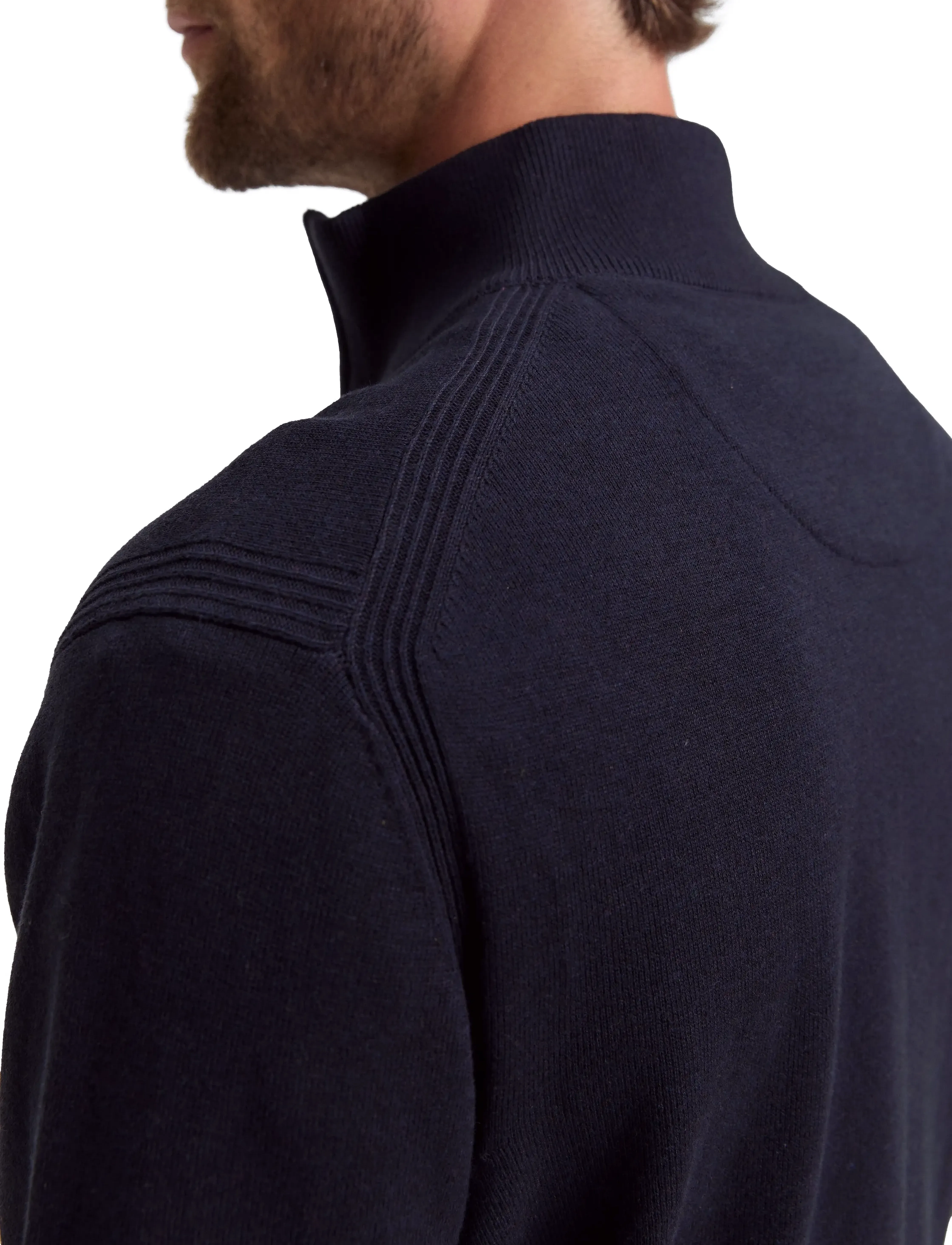 Tom Tailor - basic knit jacket - herren - knitted navy melange - 4