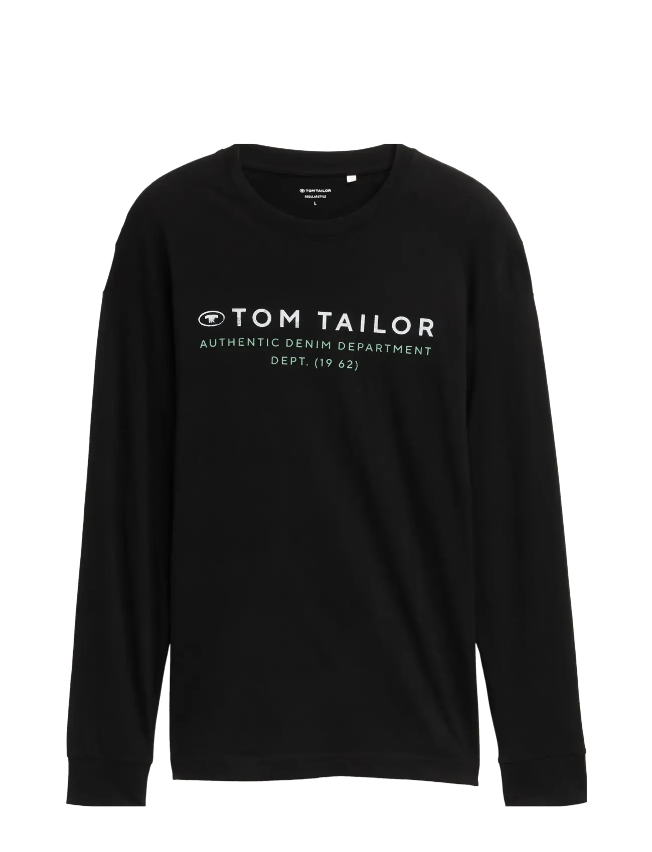 Tom Tailor printed longsleeve - TOM TAILOR - BLACK / black