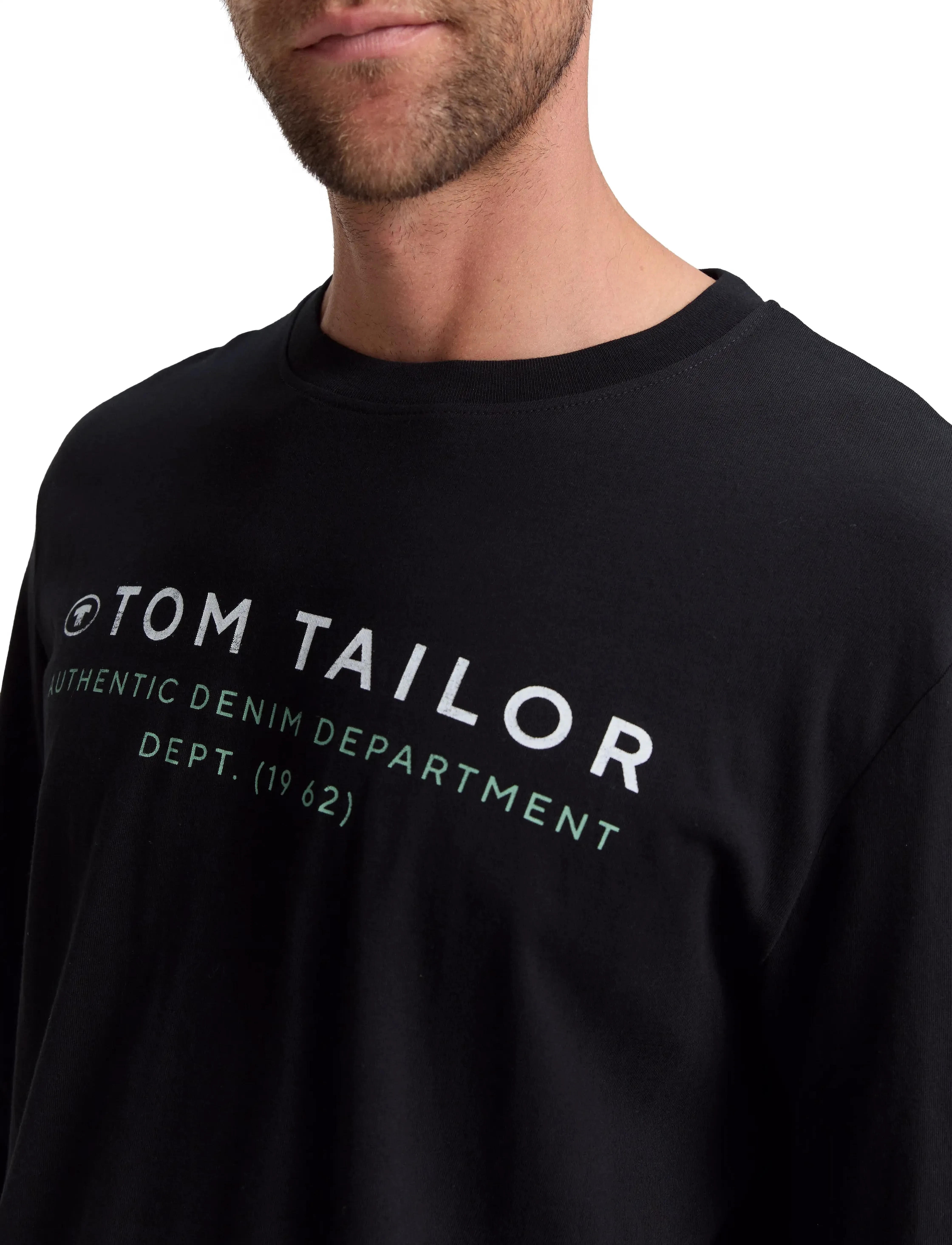 Tom Tailor - printed longsleeve - pikkade varrukatega t-särgid - black - 3