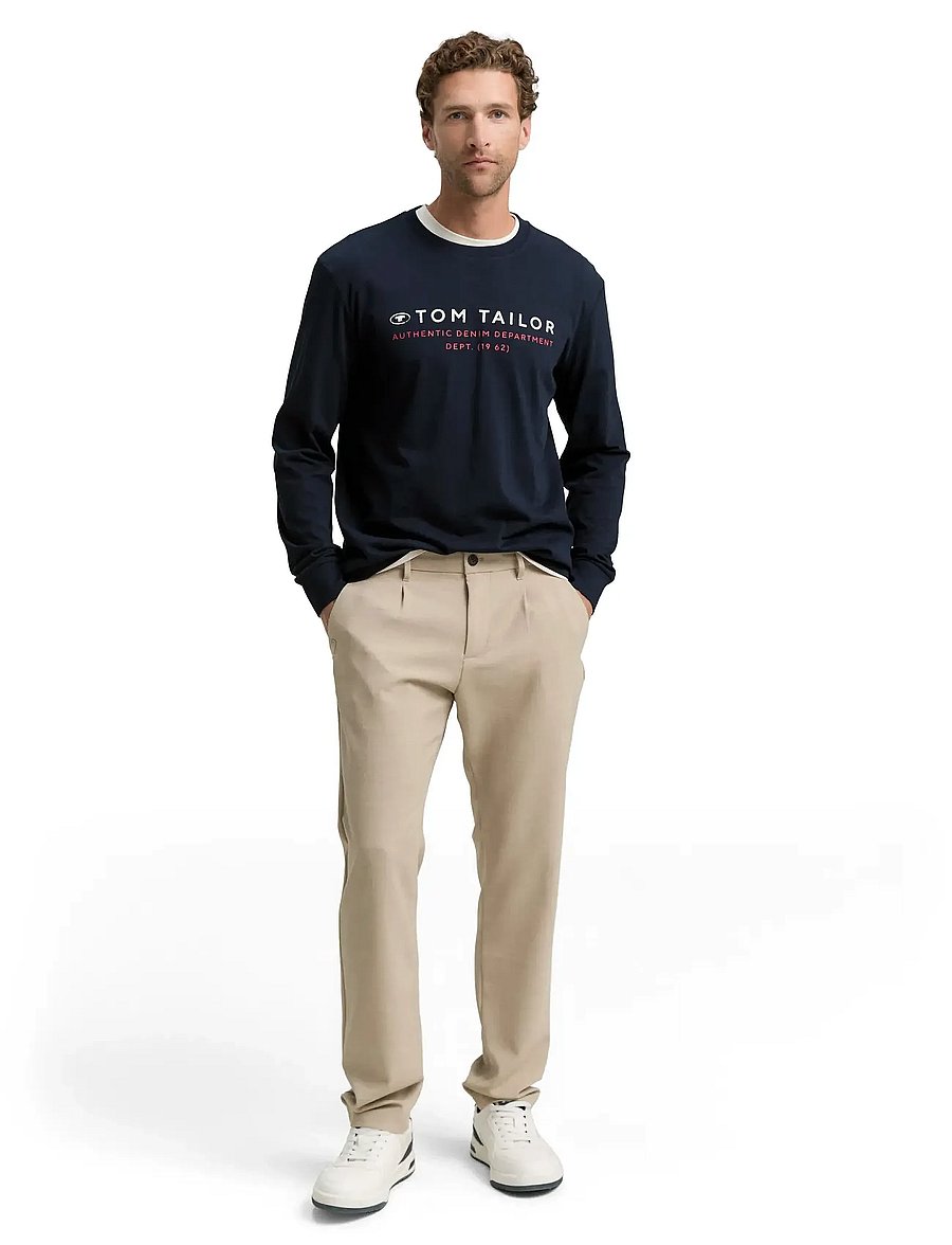 Tom Tailor - printed longsleeve - langärmelige t-shirts - sky captain blue - 0