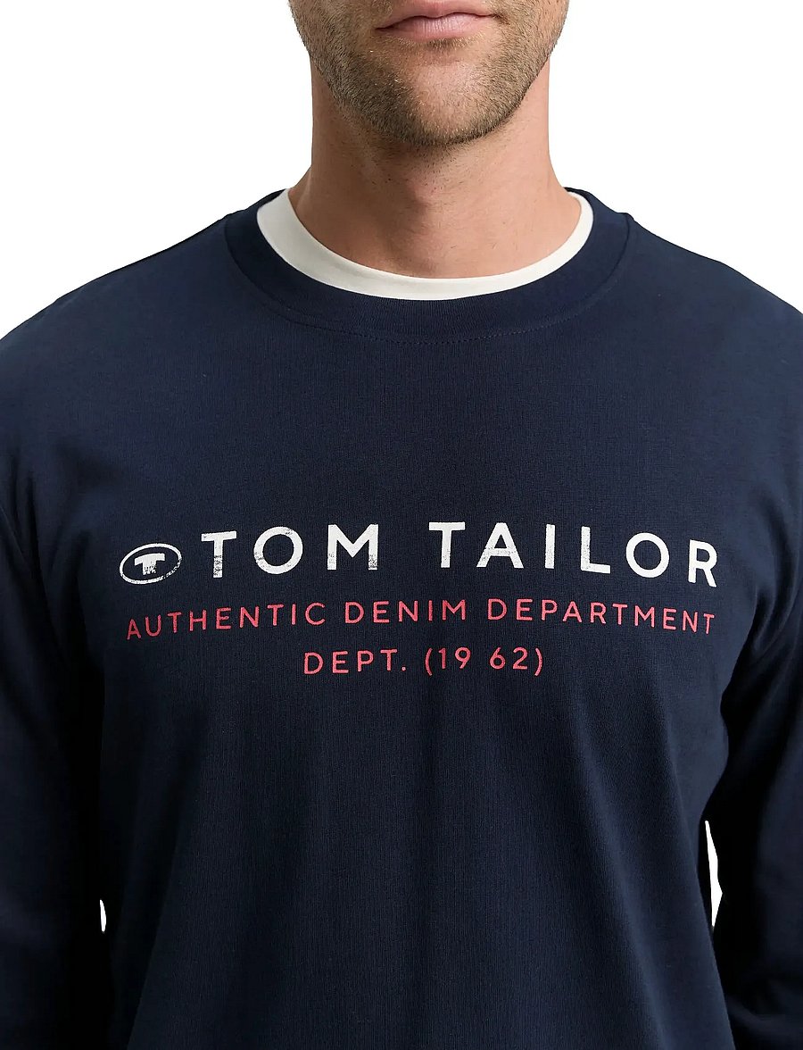 Tom Tailor - printed longsleeve - langärmelige t-shirts - sky captain blue - 4