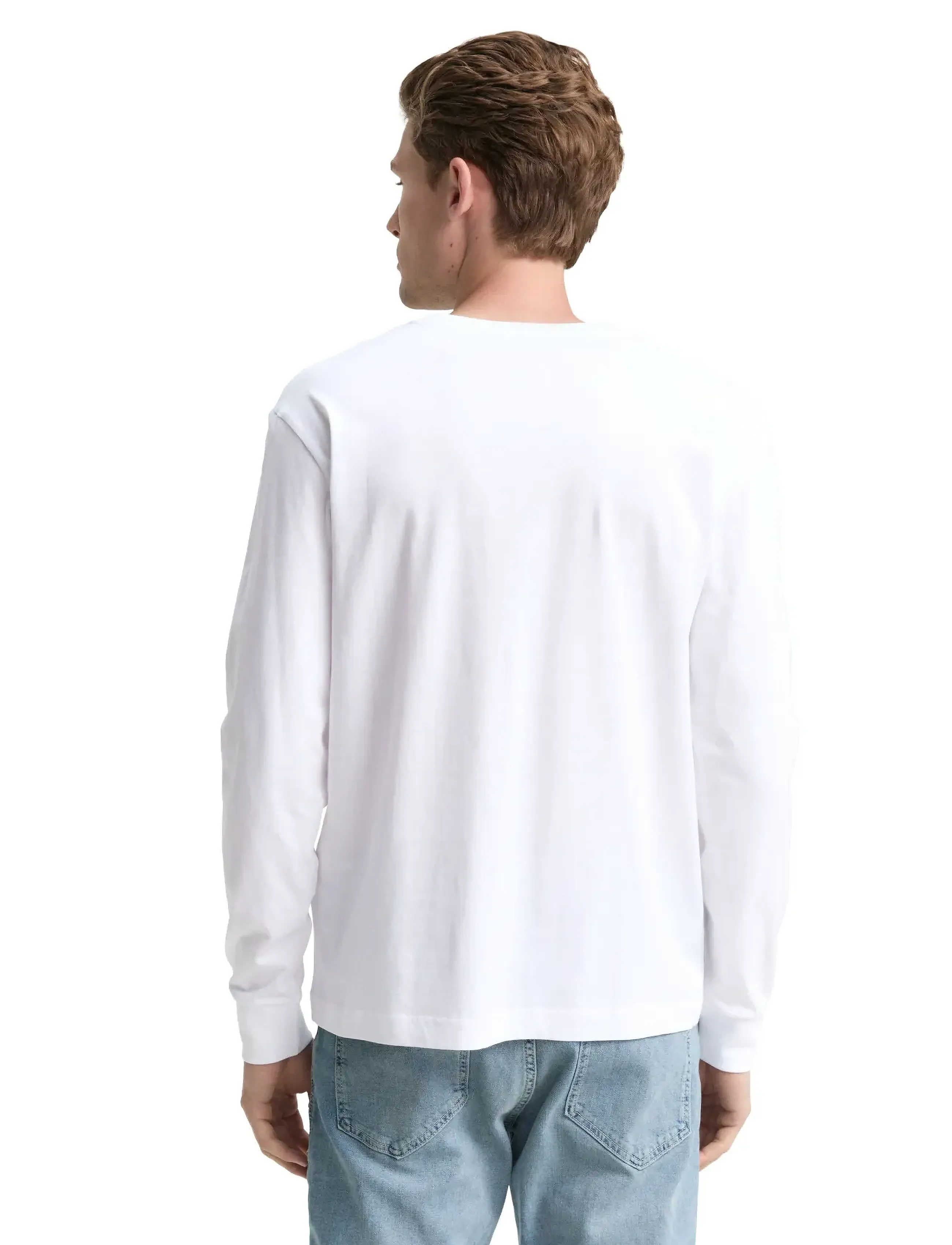 Tom Tailor - printed longsleeve - långärmade t-shirts - white - 2