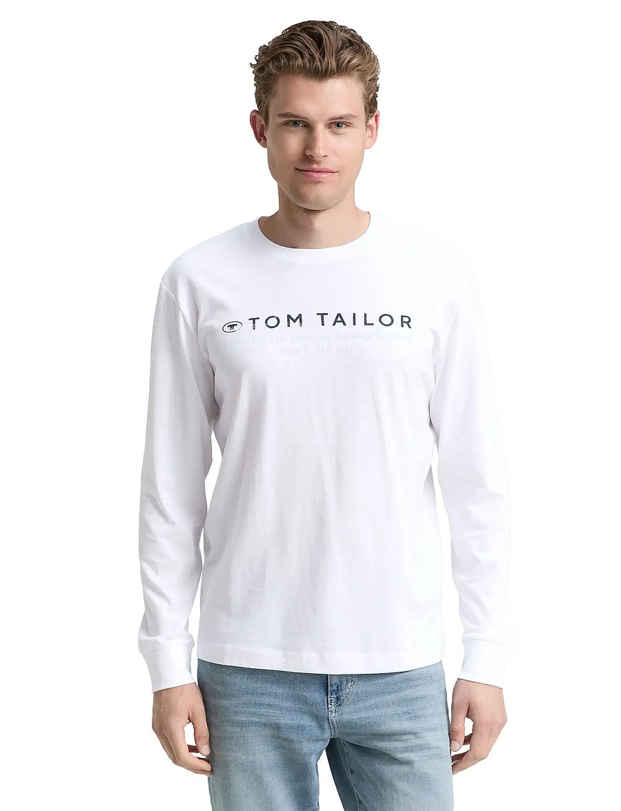 Tom Tailor - printed longsleeve - langærmede t-shirts - white - 4