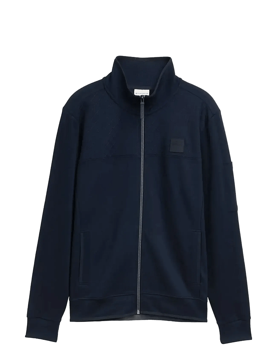 Tom Tailor - detailed stand-up jacket - sweatshirts - sky captain blue - 1