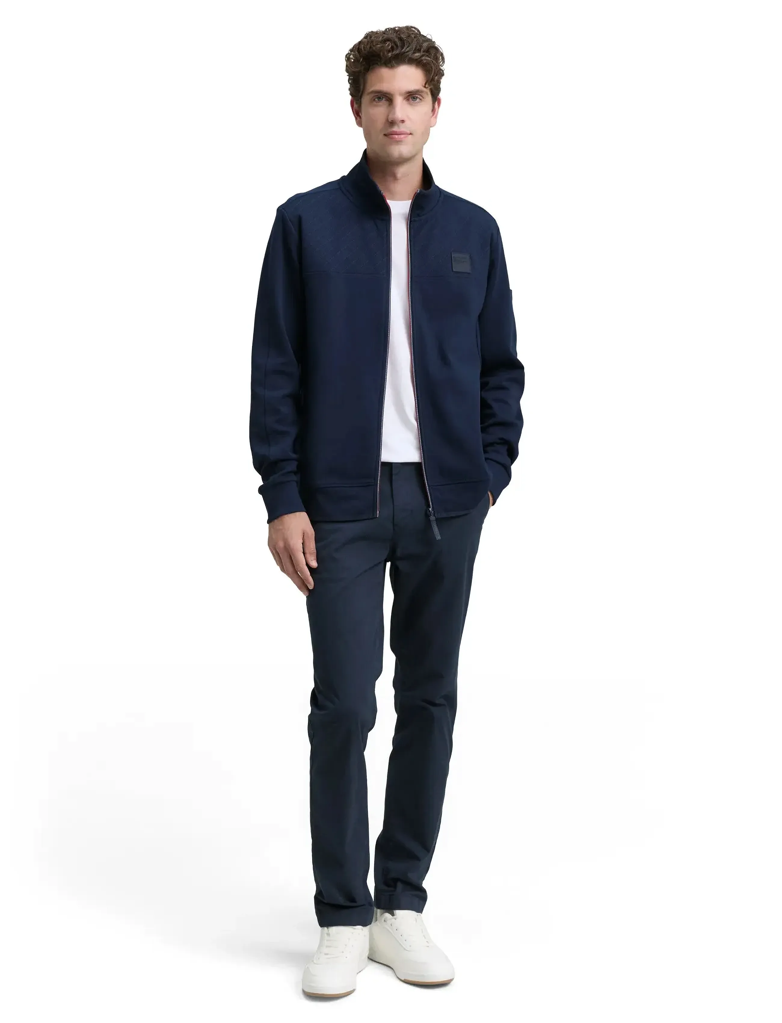 Detailed Stand-Up Jacket
