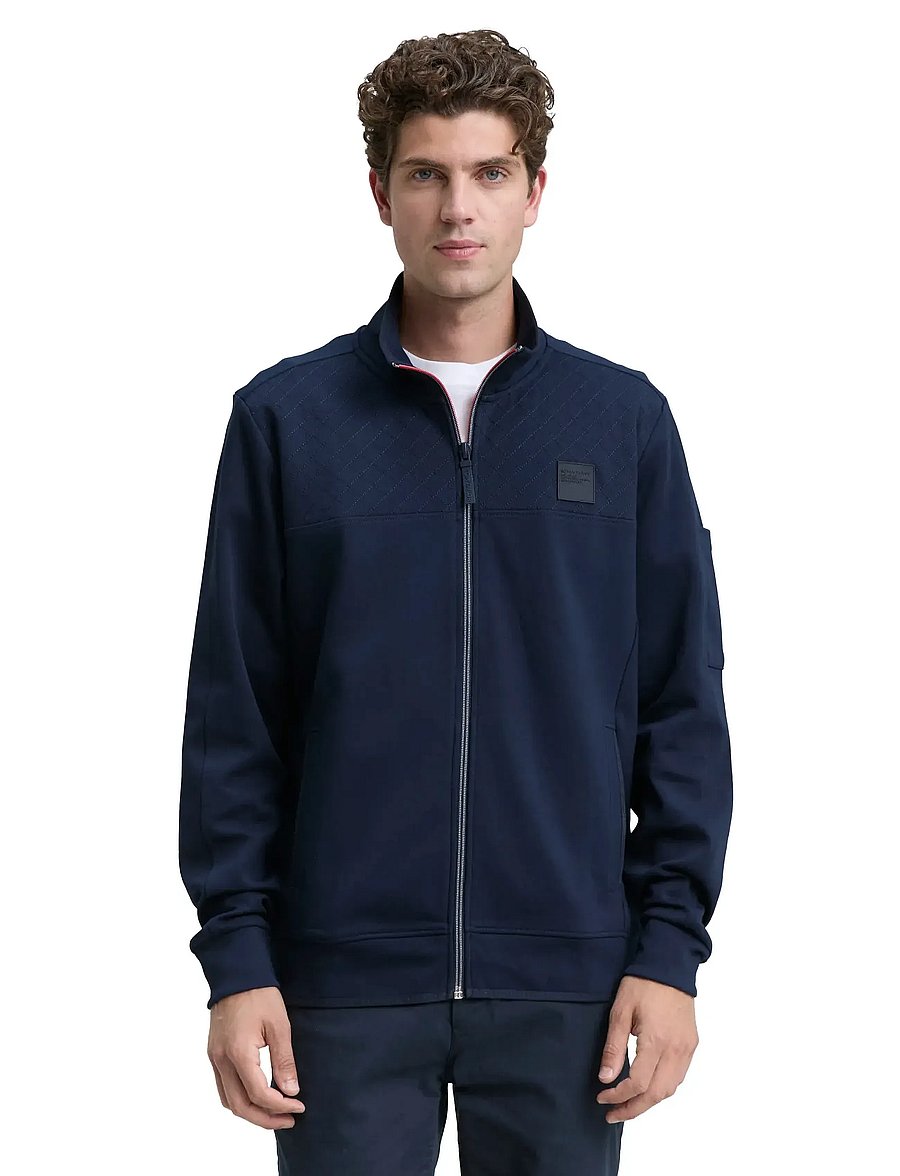 Tom Tailor - detailed stand-up jacket - sweatshirts - sky captain blue - 3