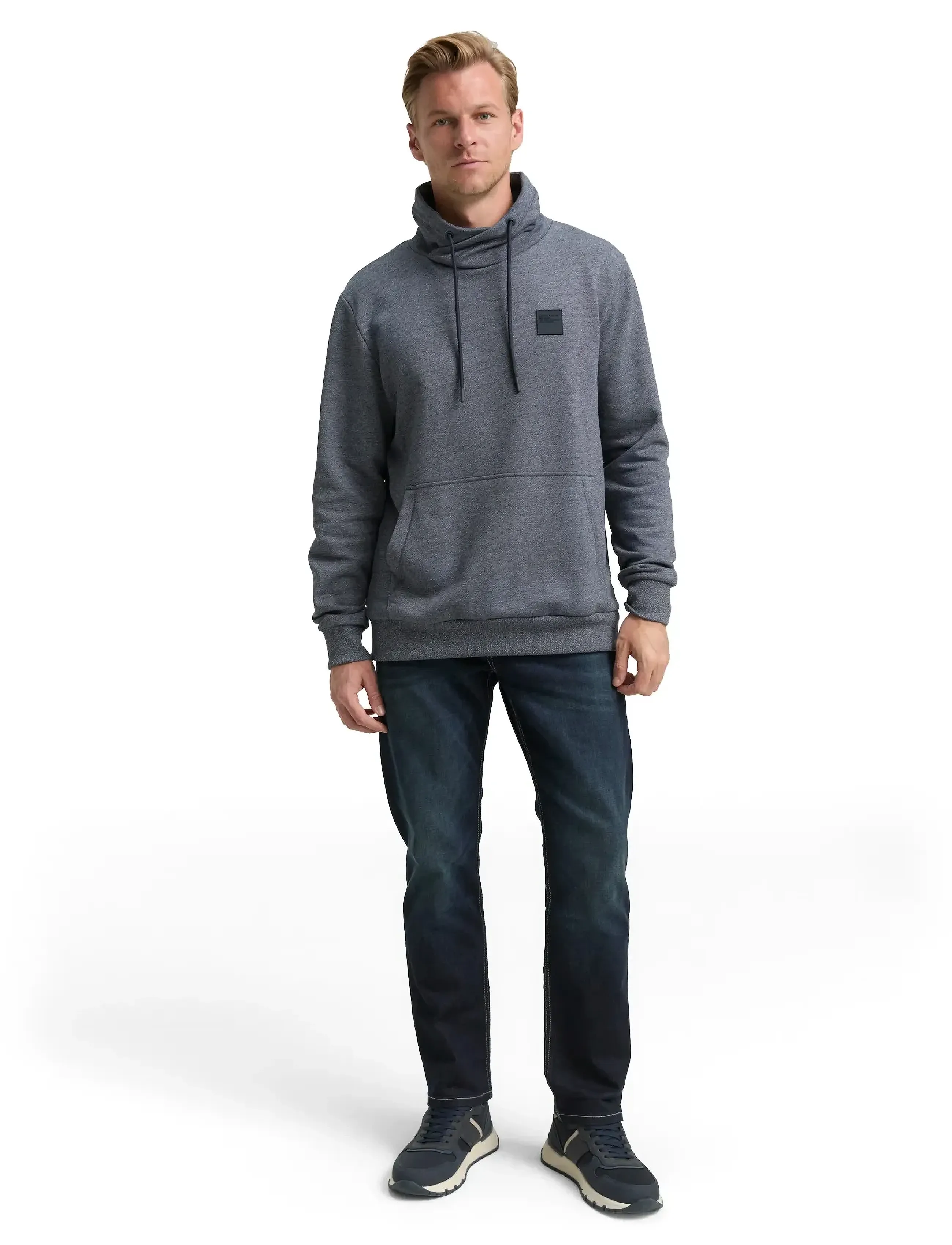 Tom Tailor structured snood - Sweatshirts - NAVY GRINDLE STRUCTURE / navy