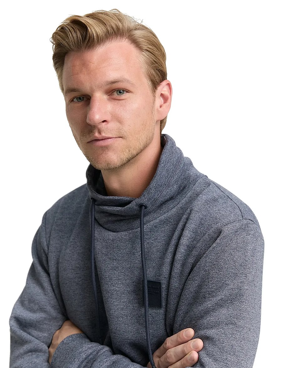 Tom Tailor - structured snood - collections - navy grindle structure - 4