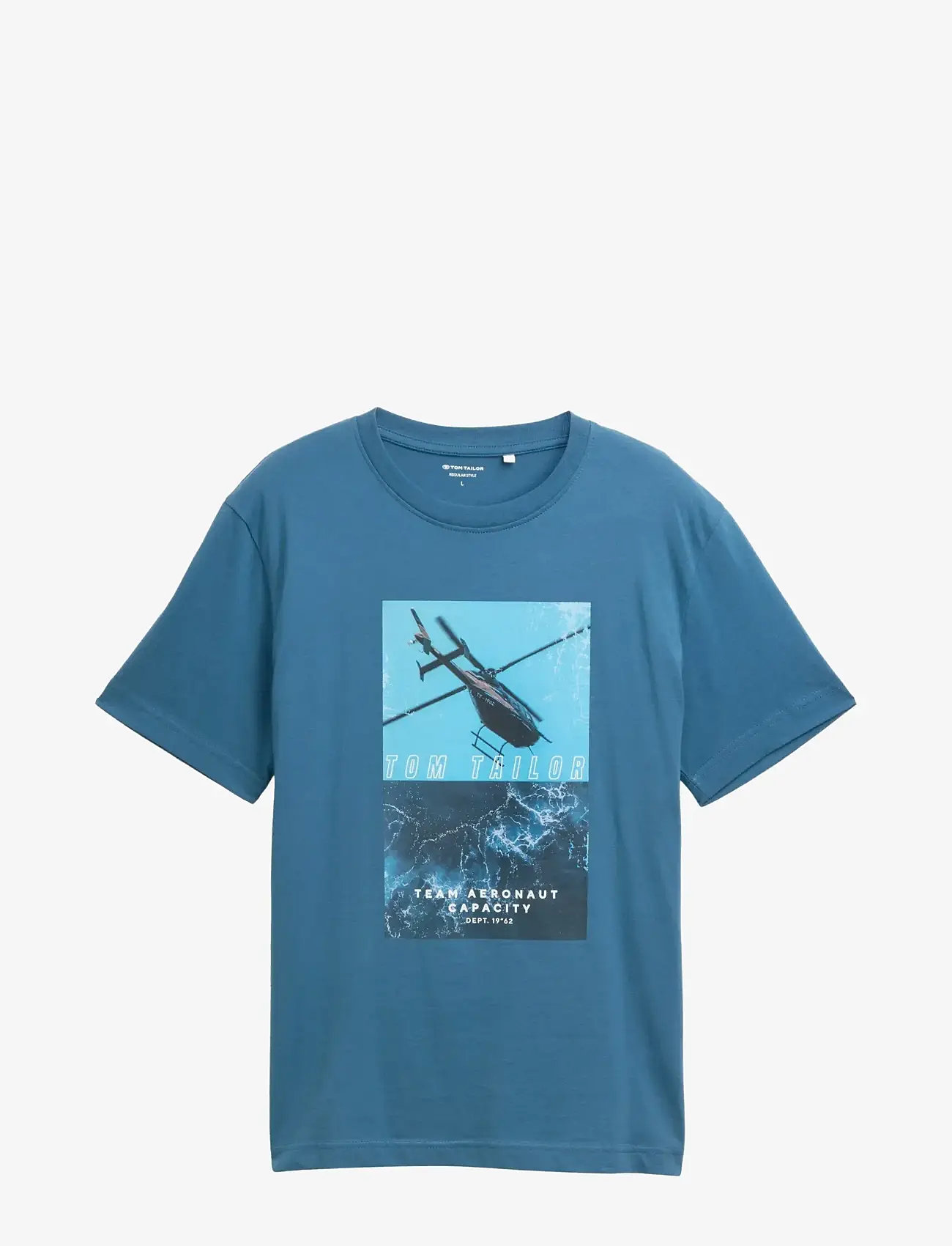 Tom Tailor - photoprinted t-shirt - kortærmede t-shirts - real teal blue - 1
