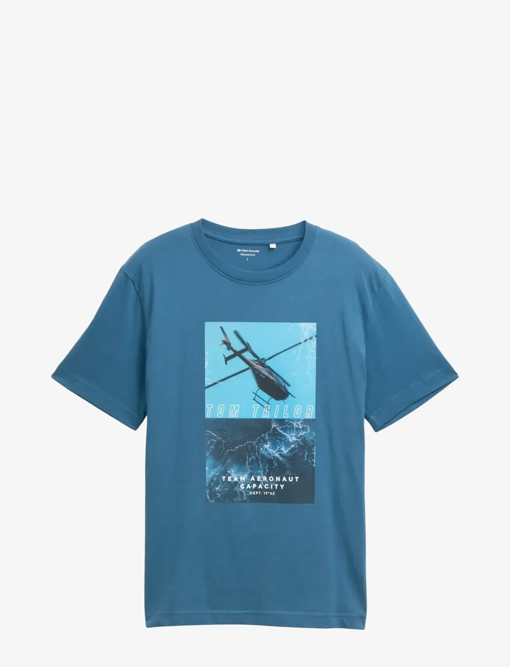 Tom Tailor - photoprinted t-shirt - kortärmade t-shirts - real teal blue - 1