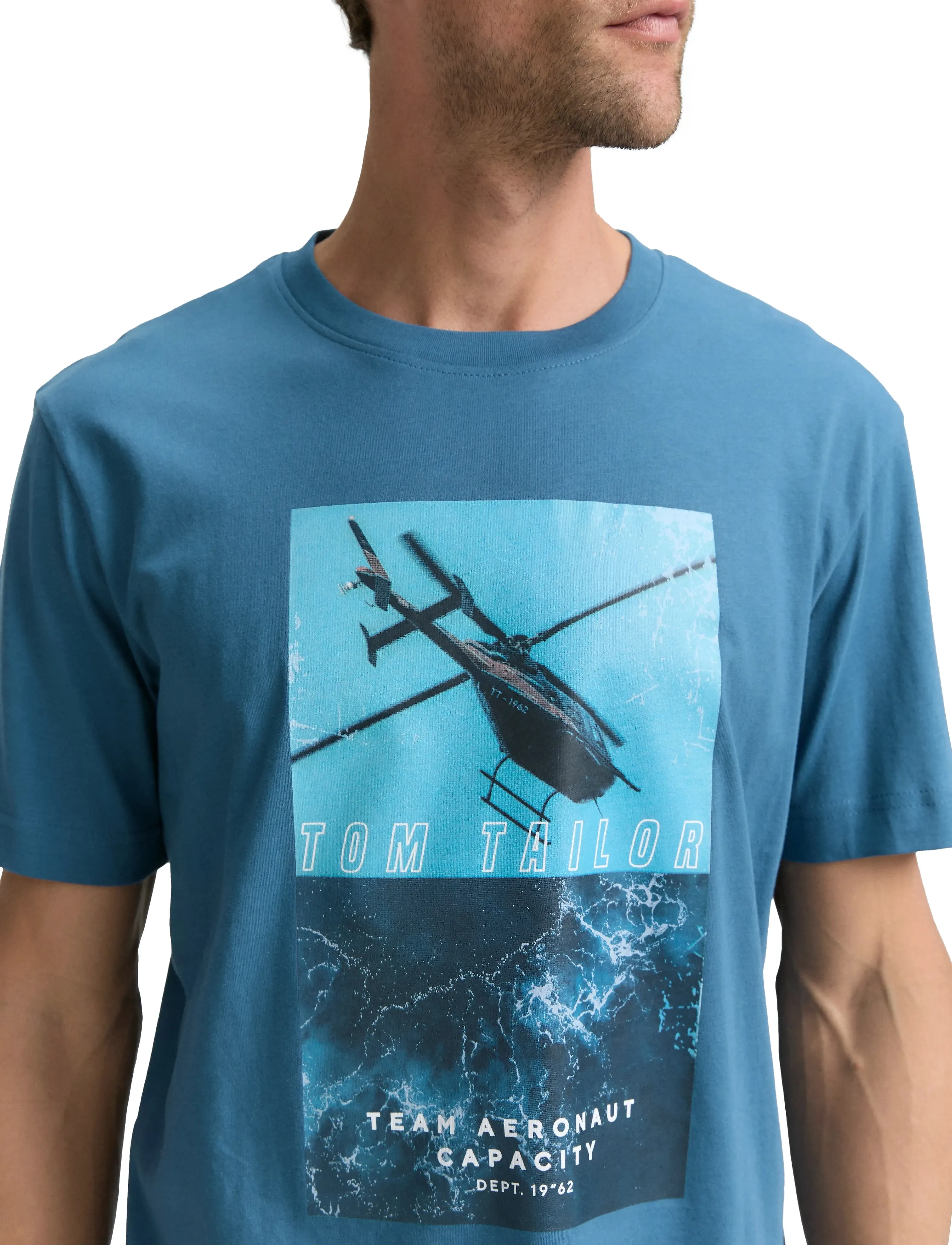 Tom Tailor - photoprinted t-shirt - real teal blue - 4