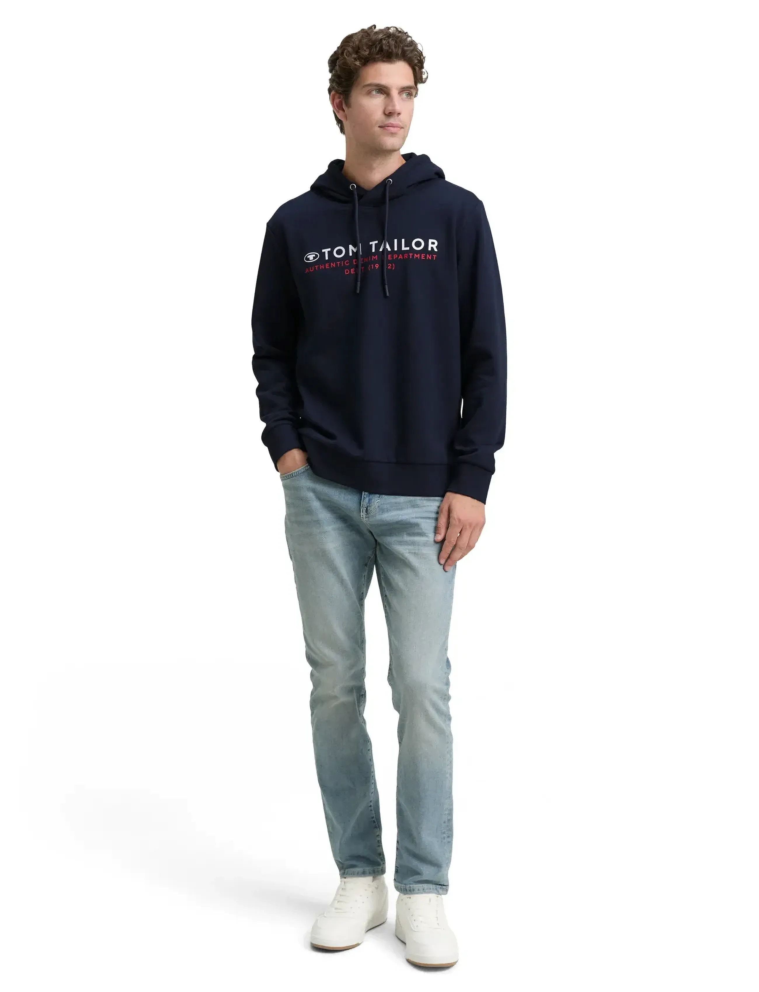 Tom Tailor printed hoodie - Kapuzenpullover - SKY CAPTAIN BLUE / navy