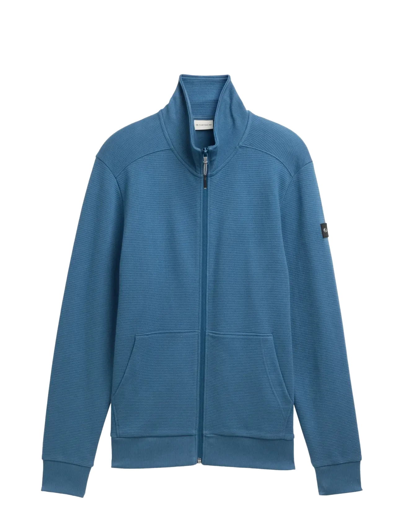 TOM TAILOR Structured Stand-Up Sweat Jacke Blau - XL - Herren