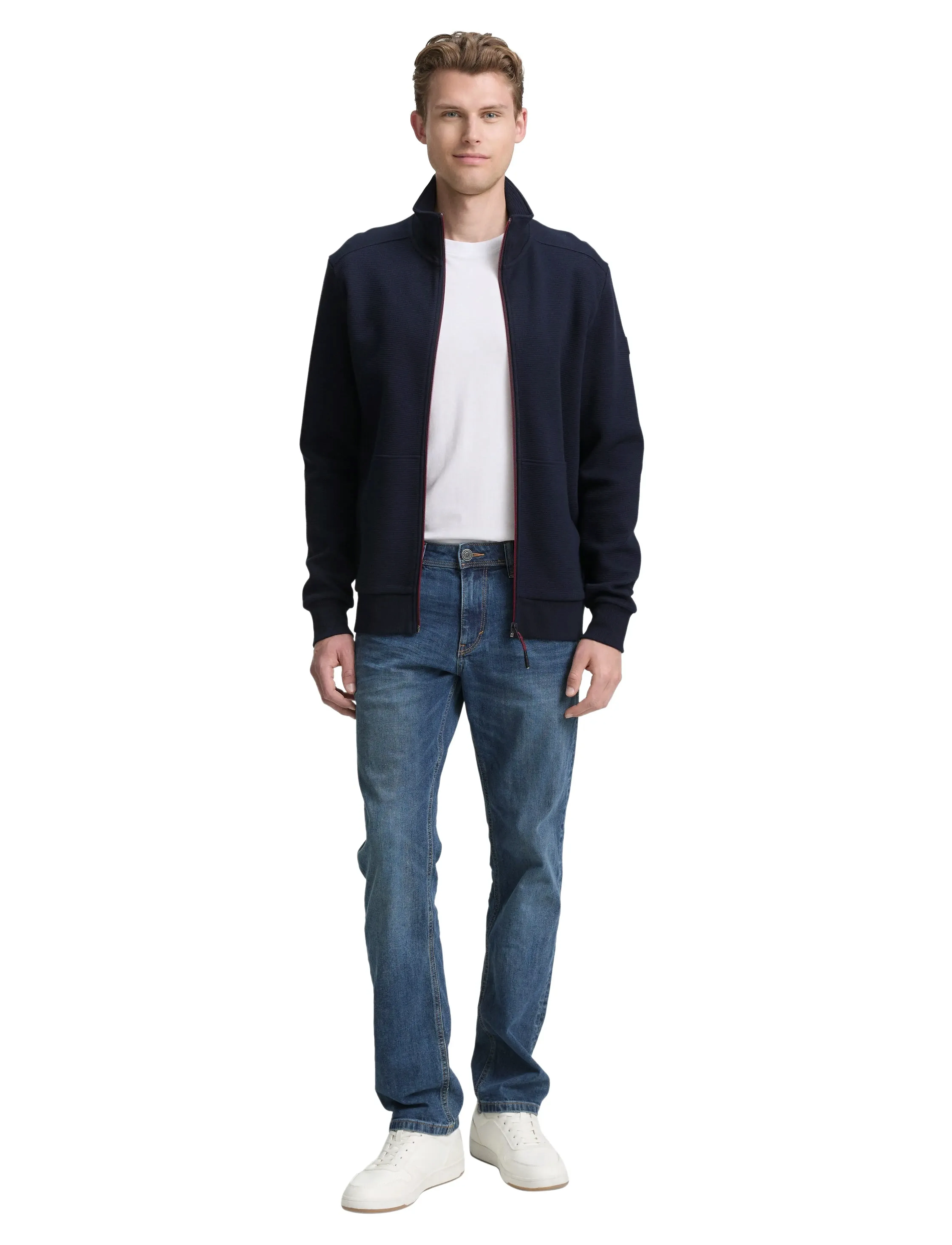 Structured Stand-Up Sweat Jacket