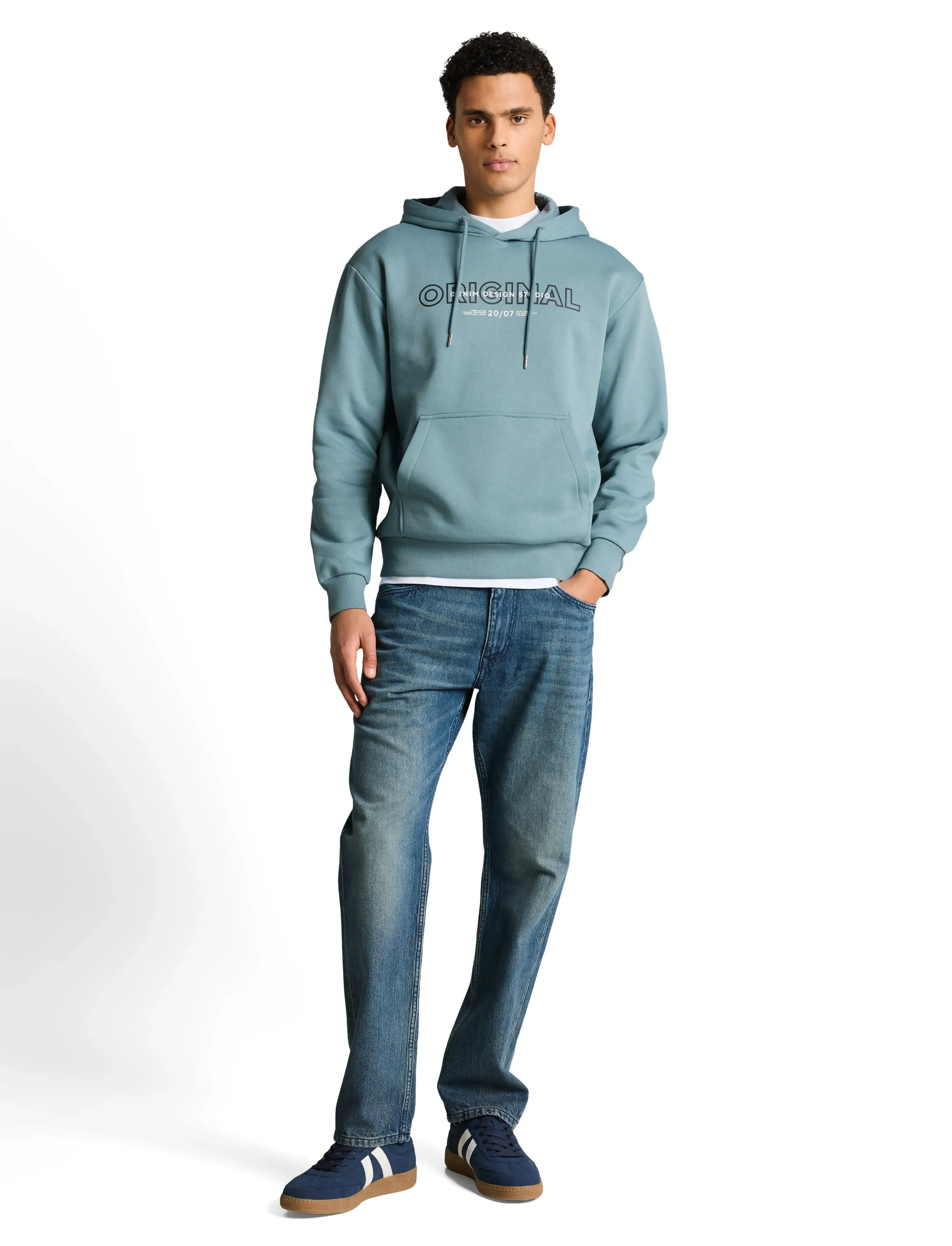Tom Tailor - printed sweat hoodie - sweatshirts - citadel blue - 3