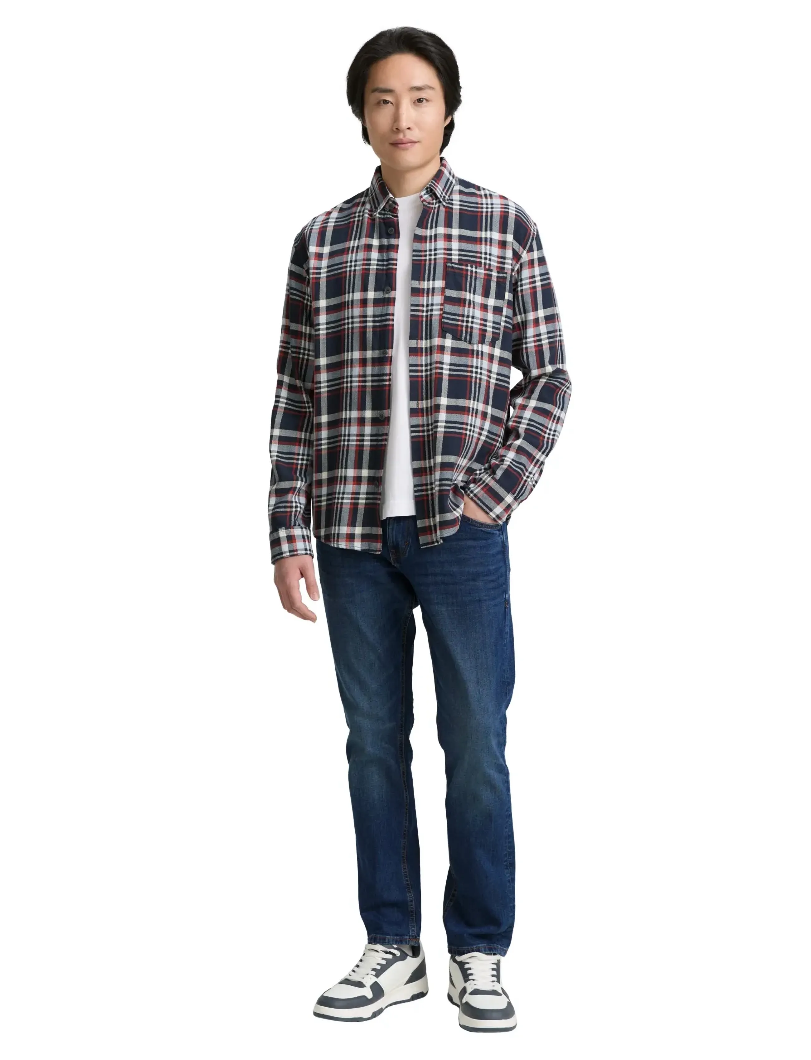 Tom Tailor TTJOSH REGULAR - Džinsi - MID STONE WASH DENIM / blue