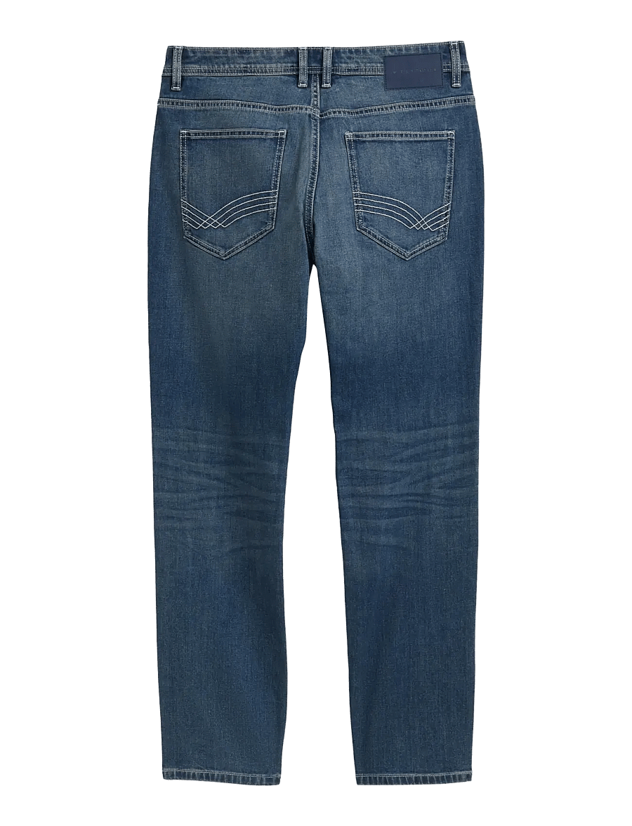 Tom Tailor - TTMARVIN STRAIGHT - regular jeans - used mid stone blue denim - 2