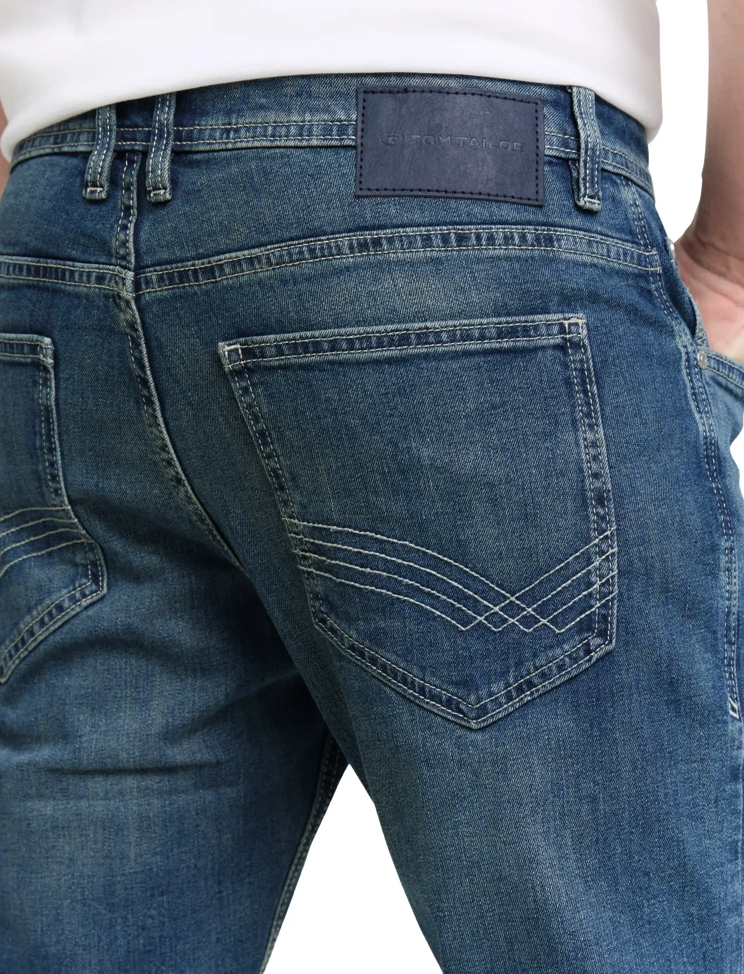 Tom Tailor - TTMARVIN STRAIGHT - regular jeans - used mid stone blue denim - 4