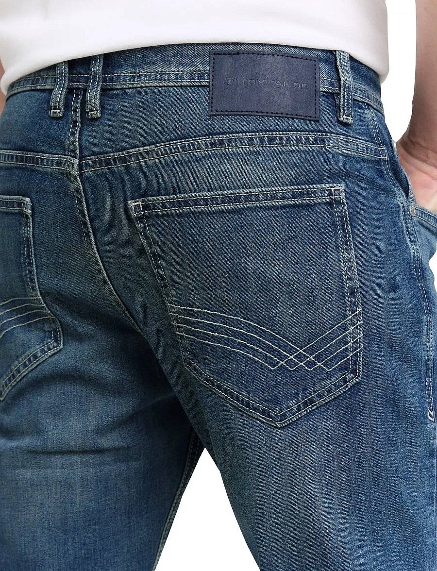 Tom Tailor - TTMARVIN STRAIGHT - regular piegriezuma džinsi - used mid stone blue denim - 4