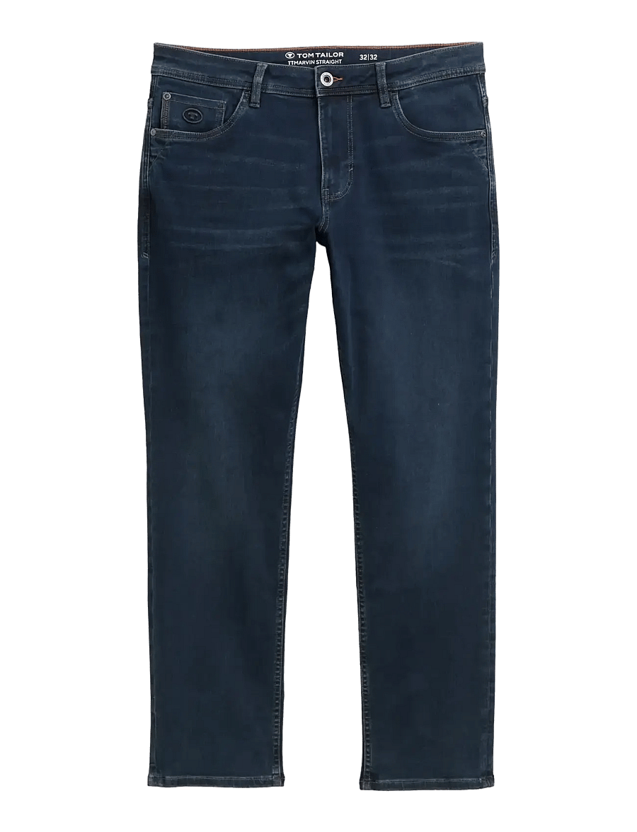 Tom Tailor - TTMARVIN STRAIGHT - klassikalised teksad - dark stone blue black denim - 1