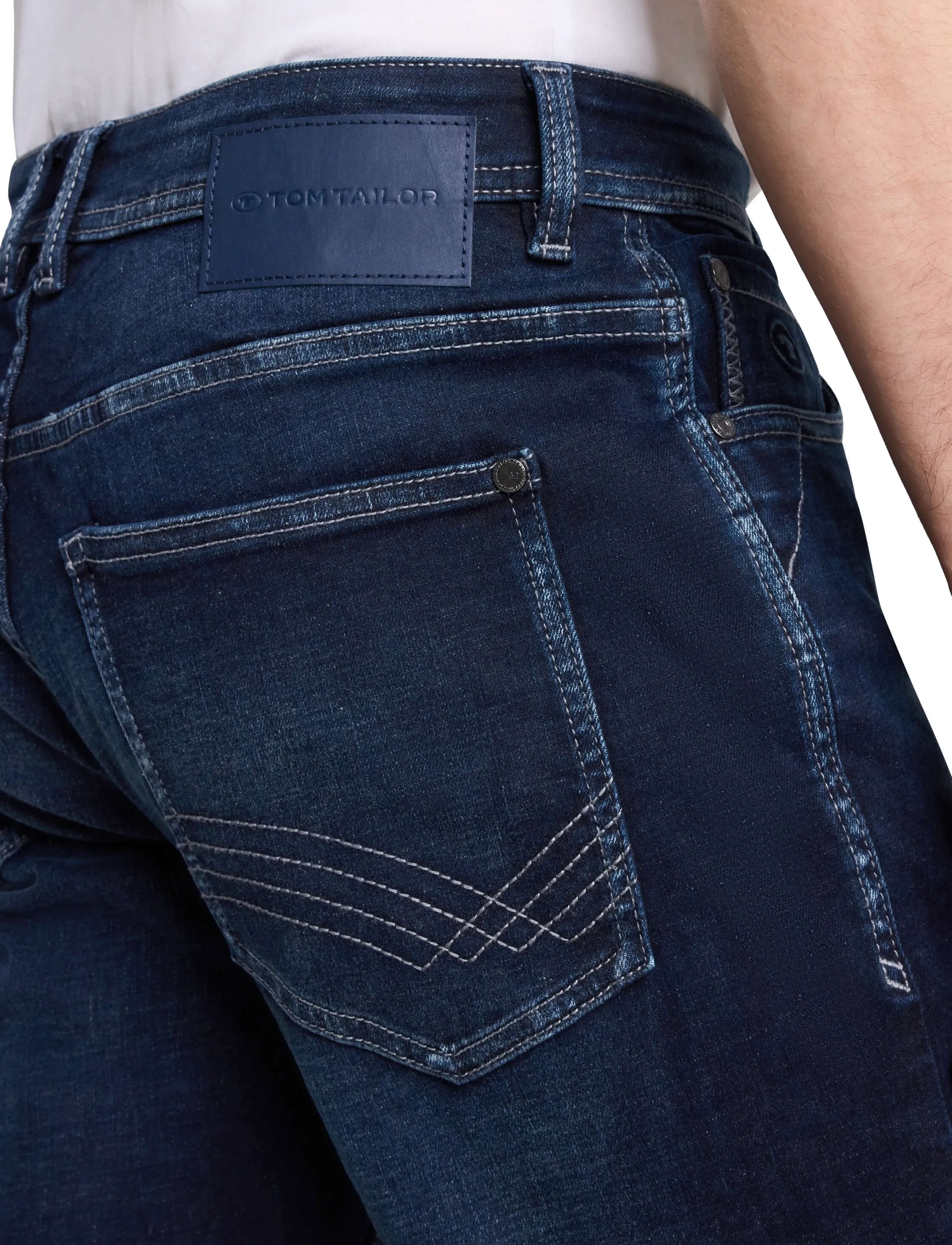 Tom Tailor - TTJOSH REGULAR - regular jeans - used dark blue black denim - 4
