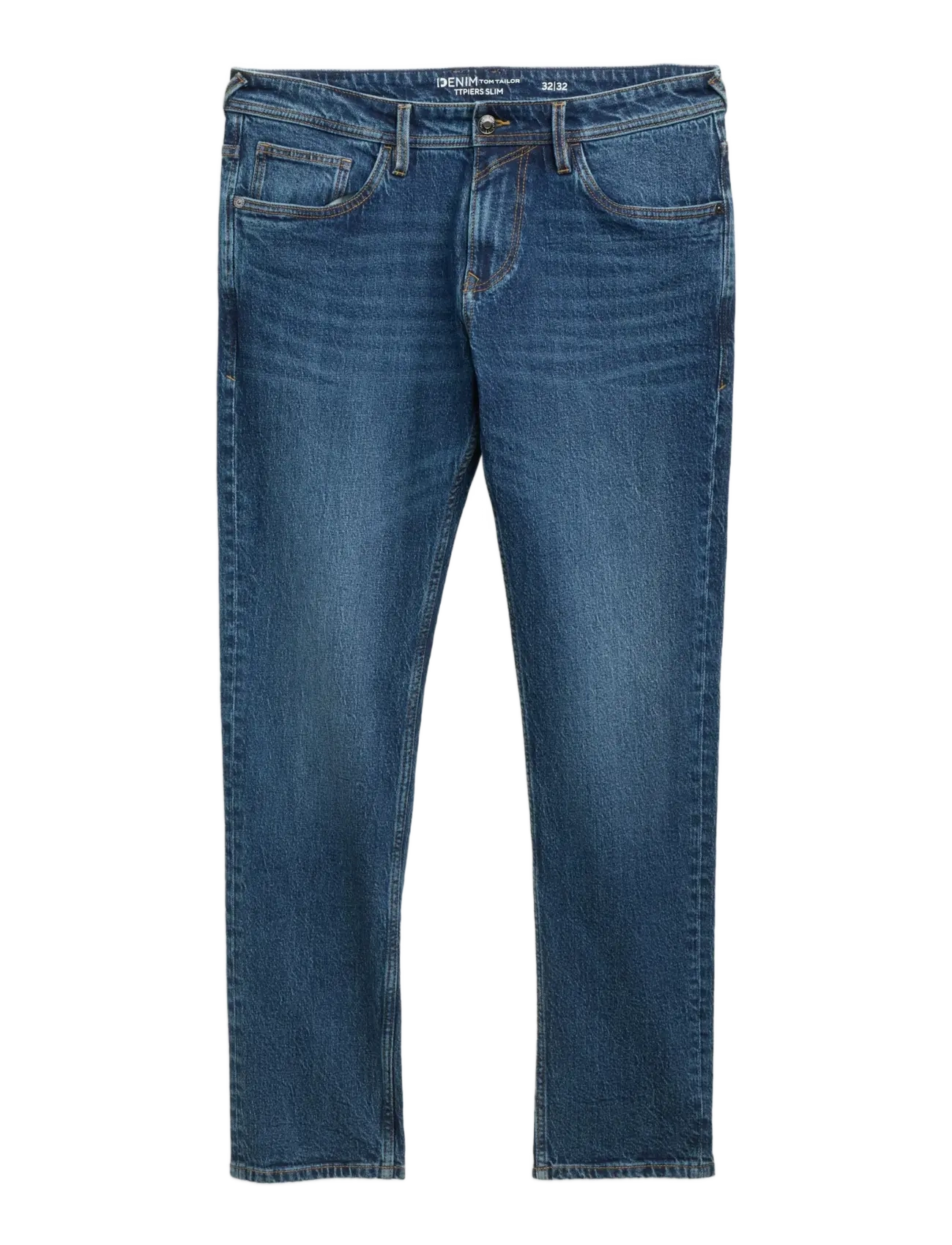 Tom Tailor TTPIERS SLIM - Teksad - USED DARK STONE BLUE DENIM / blue