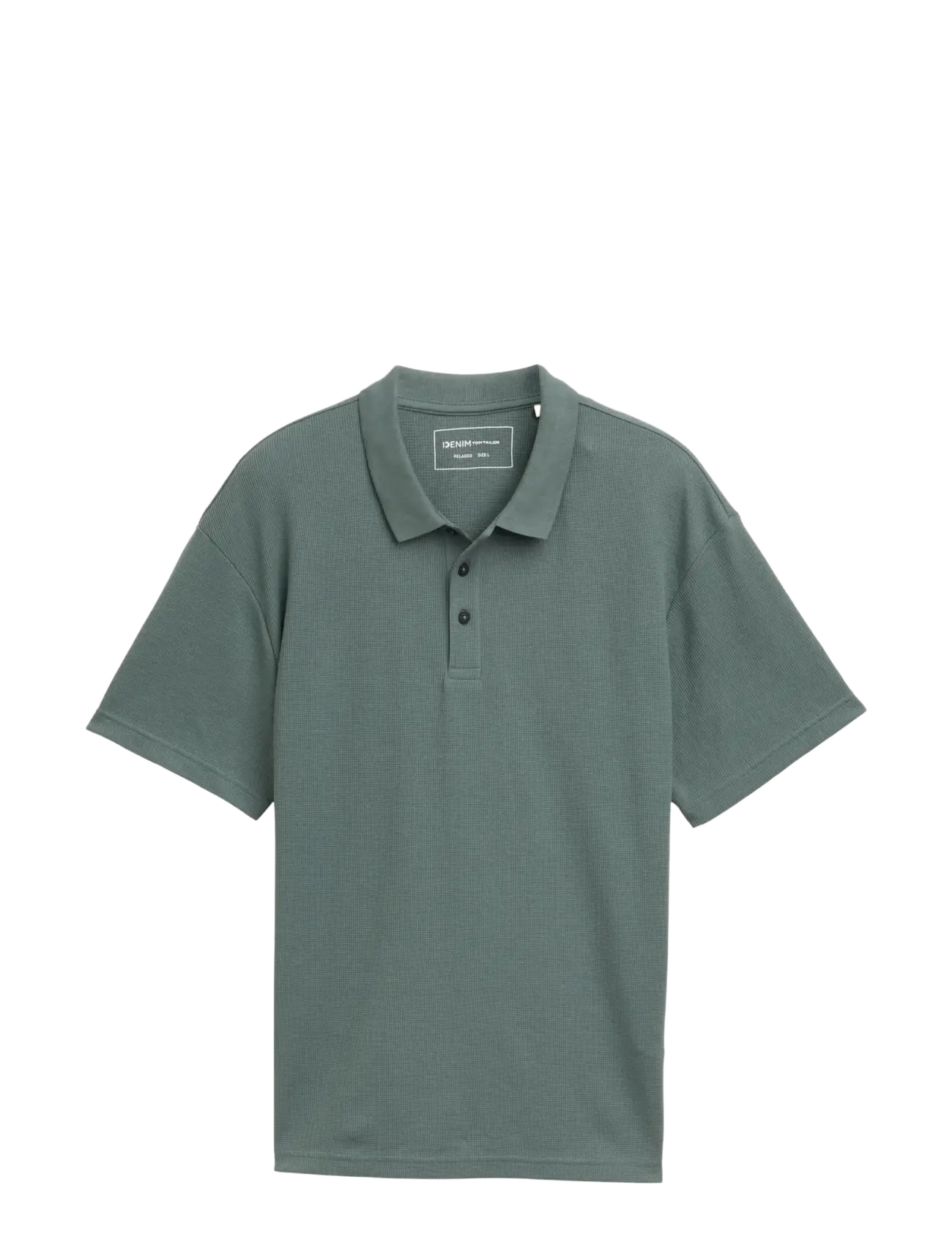 relaxed structured polo - WASHED JASPER GREEN