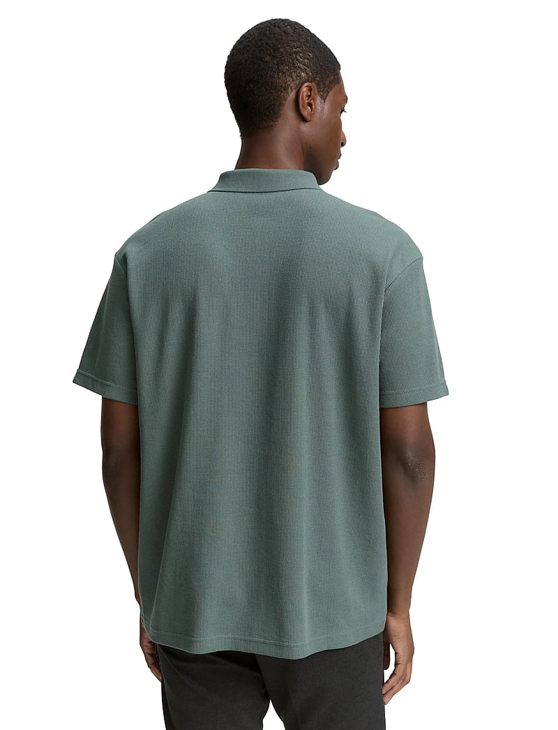 Tom Tailor - relaxed structured polo - polostrik - washed jasper green - 2